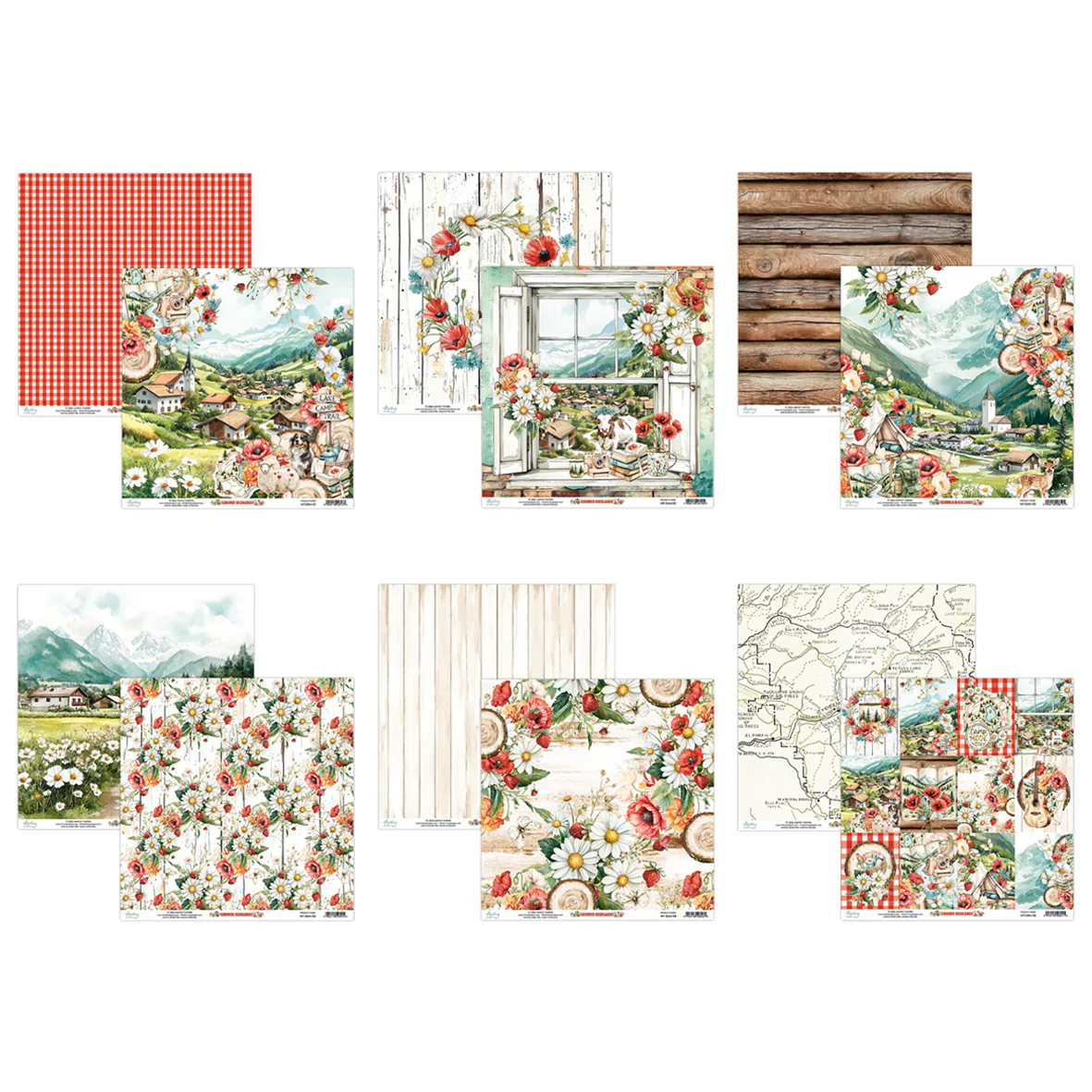 Mintay Summer Highlands 12x12 Inch Scrapbooking Paper Set - Image 2