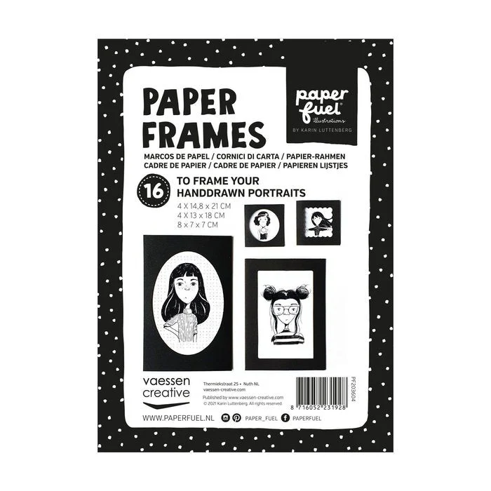 Paperfuel Paper Frames 16 Pieces Black - Image 3