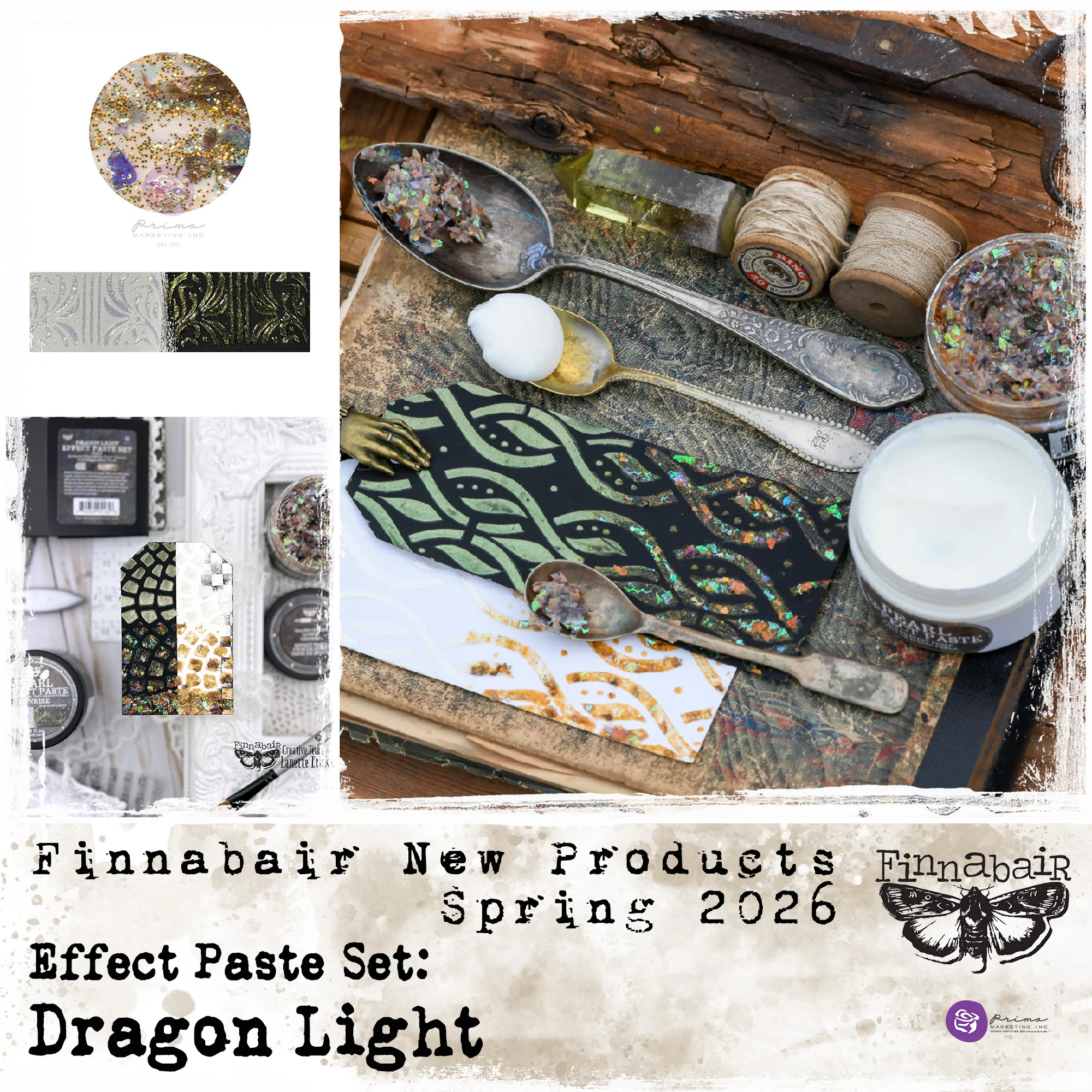 Prima Marketing Finnabair Limited Edition Effect Paste Set Dragonlight (2x100ml)