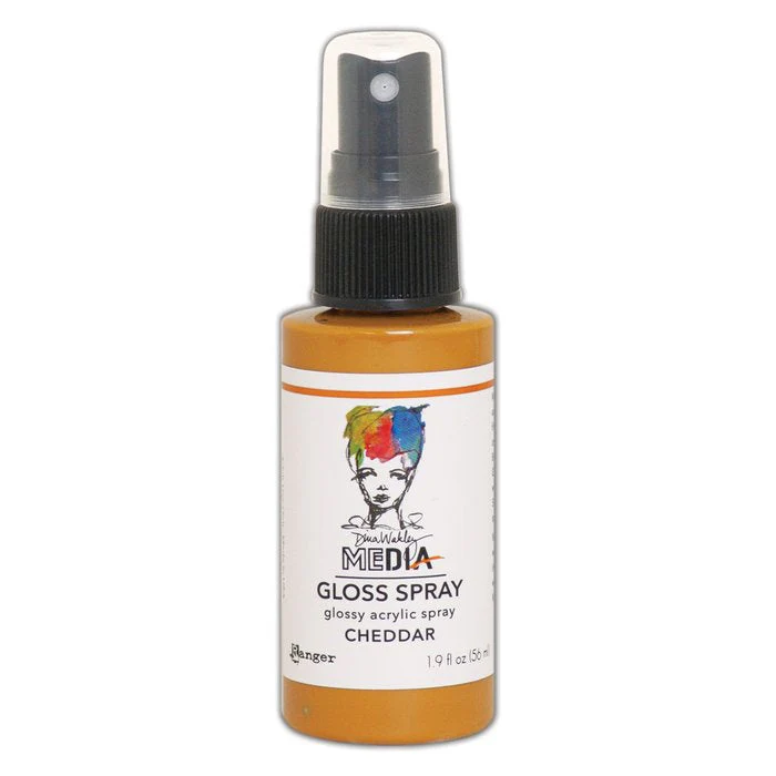 Ranger Dina Wakley Media Gloss Spray Cheddar