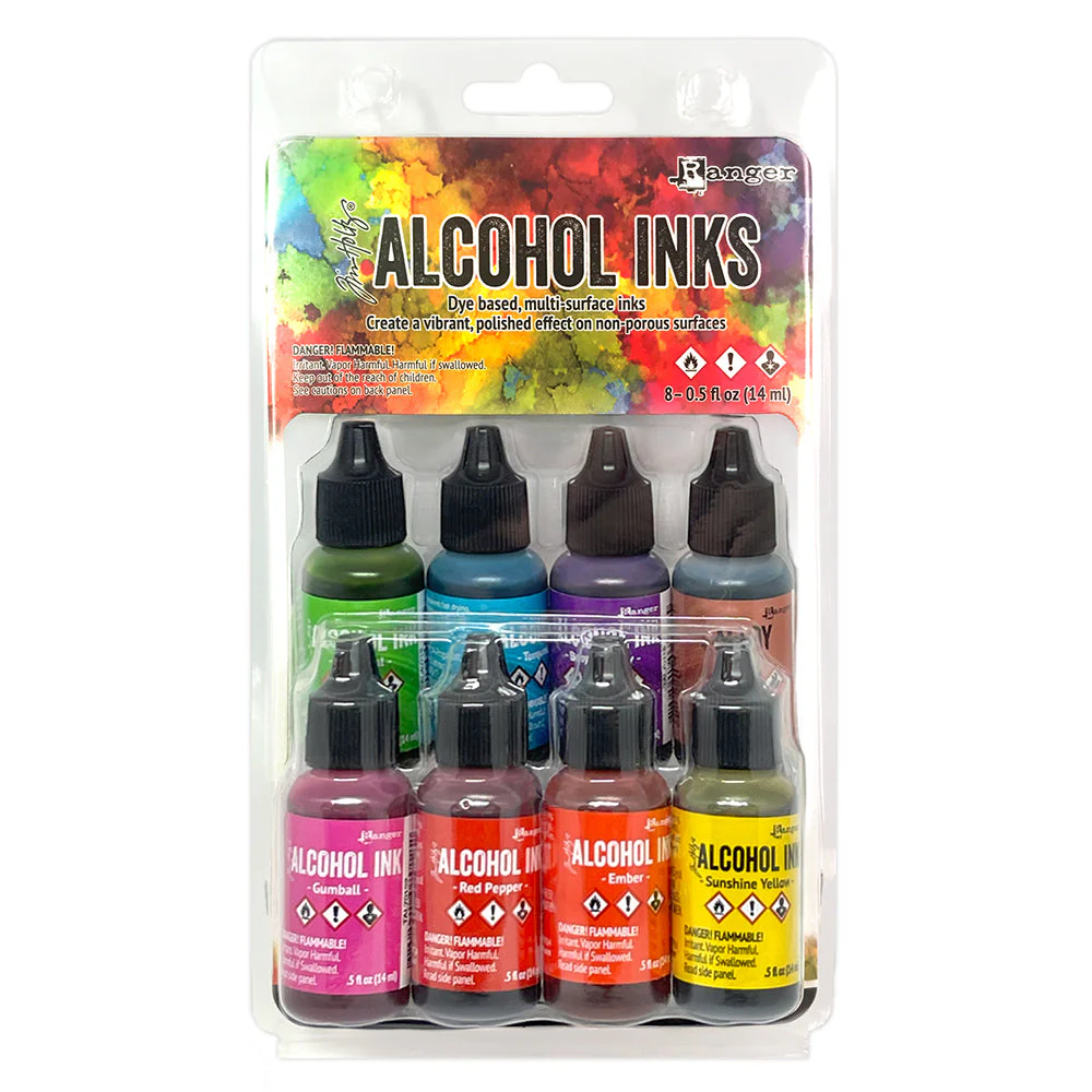 Ranger Tim Holtz Alcohol Ink 8 Pack Kit Spectrum Bright
