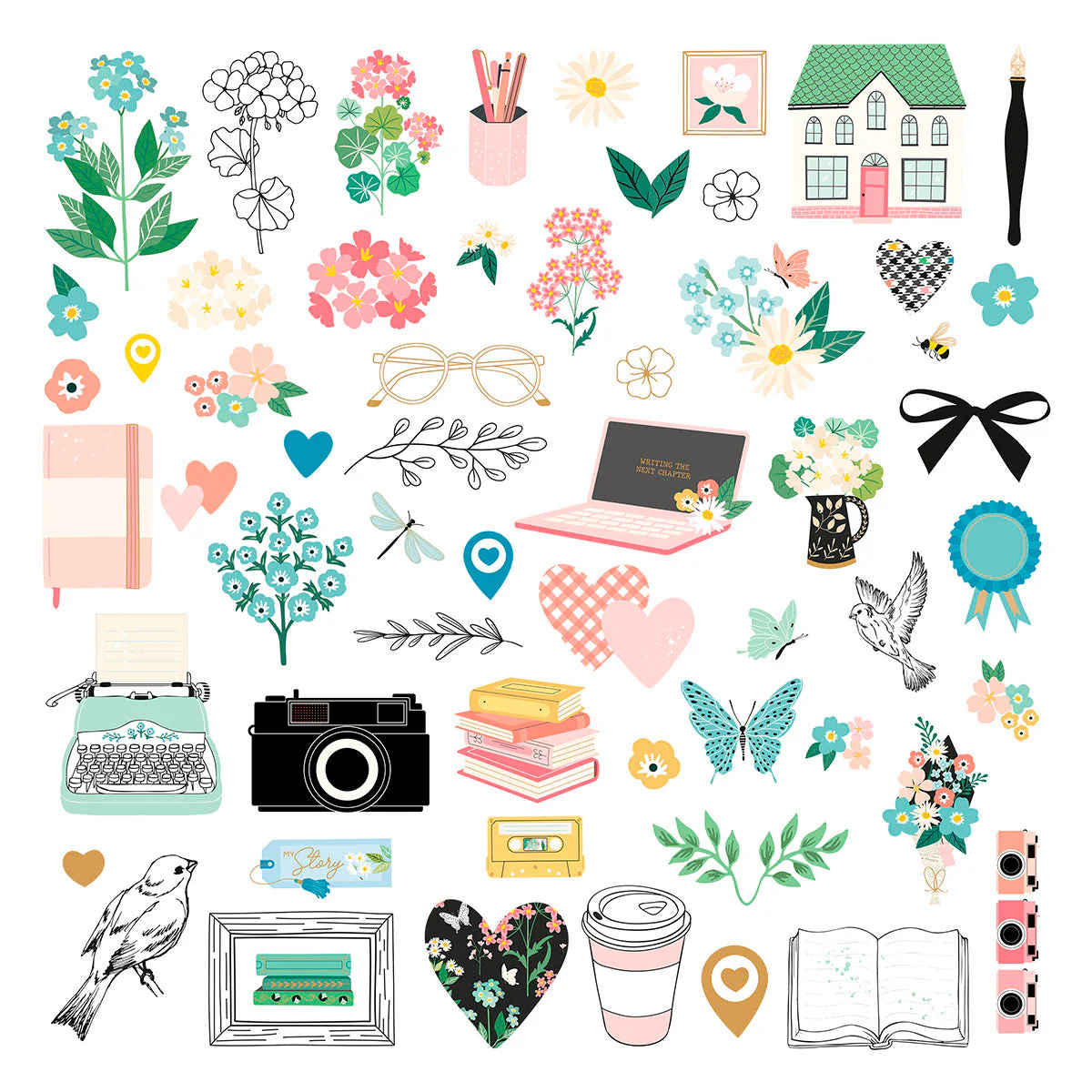 Rosie's Studio Hello It's Me! Cardstock Diecut Ephemera - Image 3