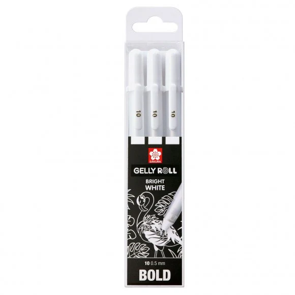 Sakura Gelly Roll Gel Pen 10 Bright White 3Pieces Bold