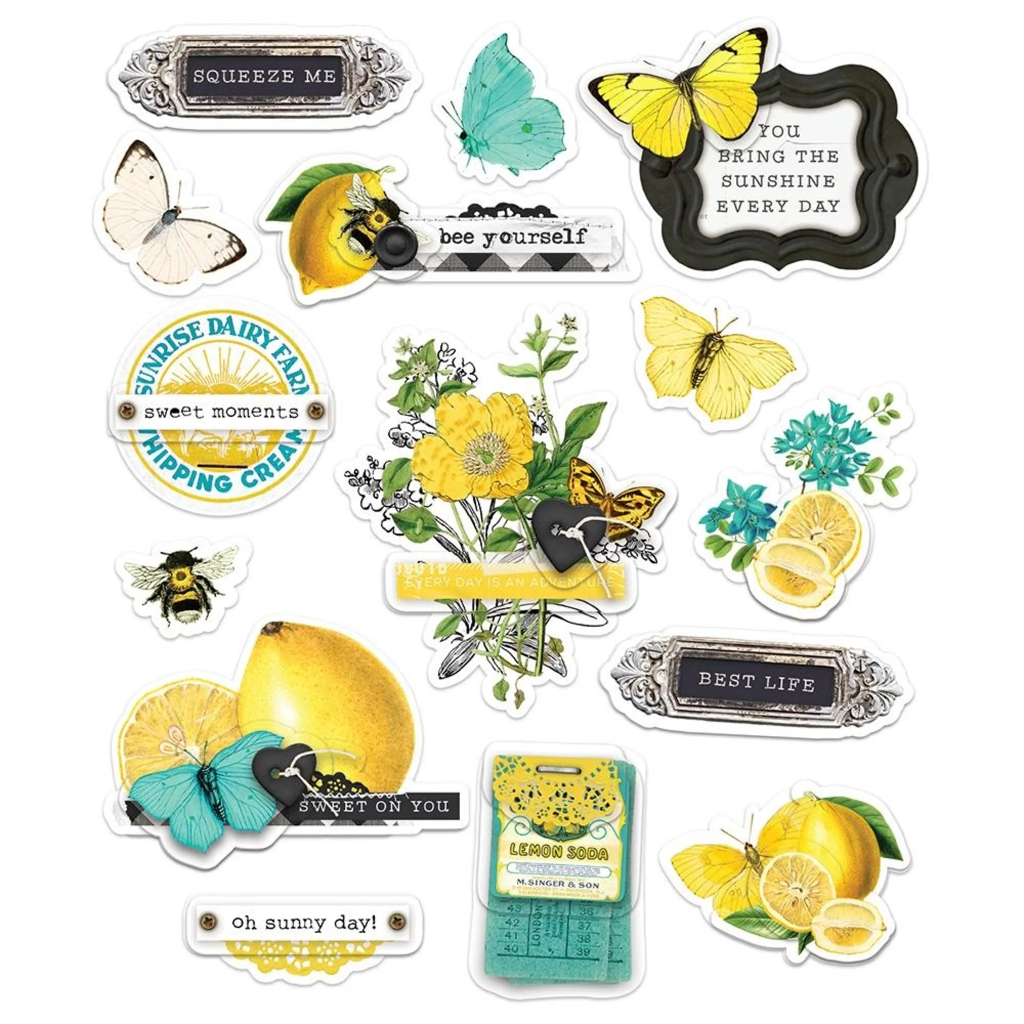 Simple Stories Simple Vintage Lemon Twist - Layered Stickers - Image 2