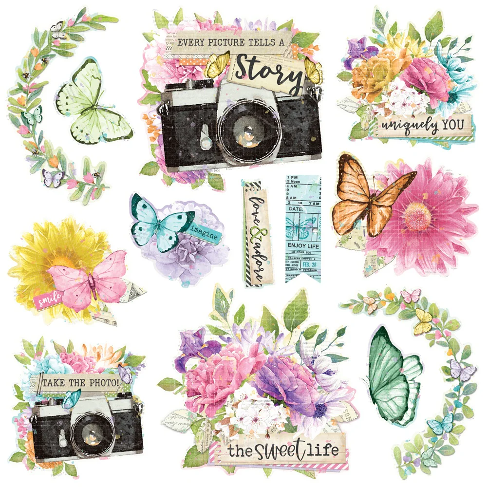 Simple Stories Simple Vintage Life in Bloom Chipboard Clusters - Image 2