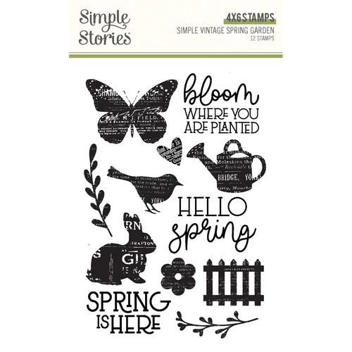 Simple Stories Simple Vintage Spring Garden Clear Stamps