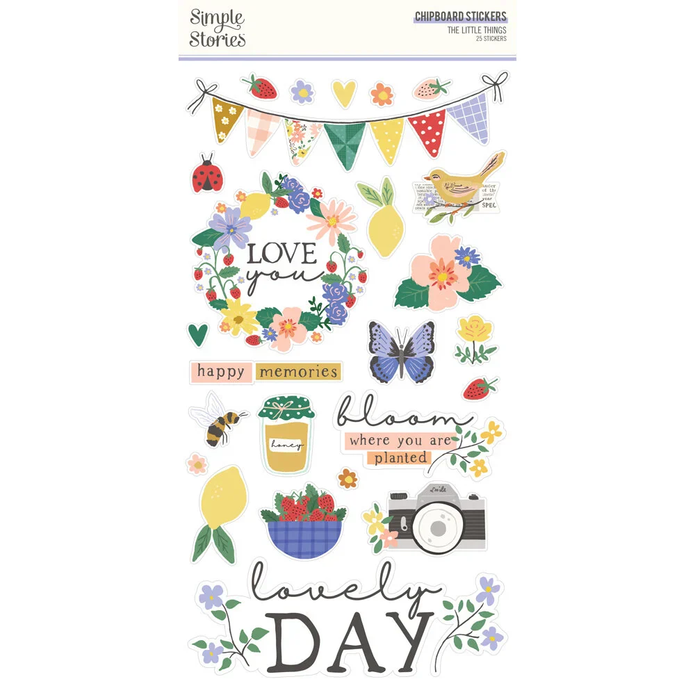 Simple Stories The Little Things Chipboard Stickers (25pcs)