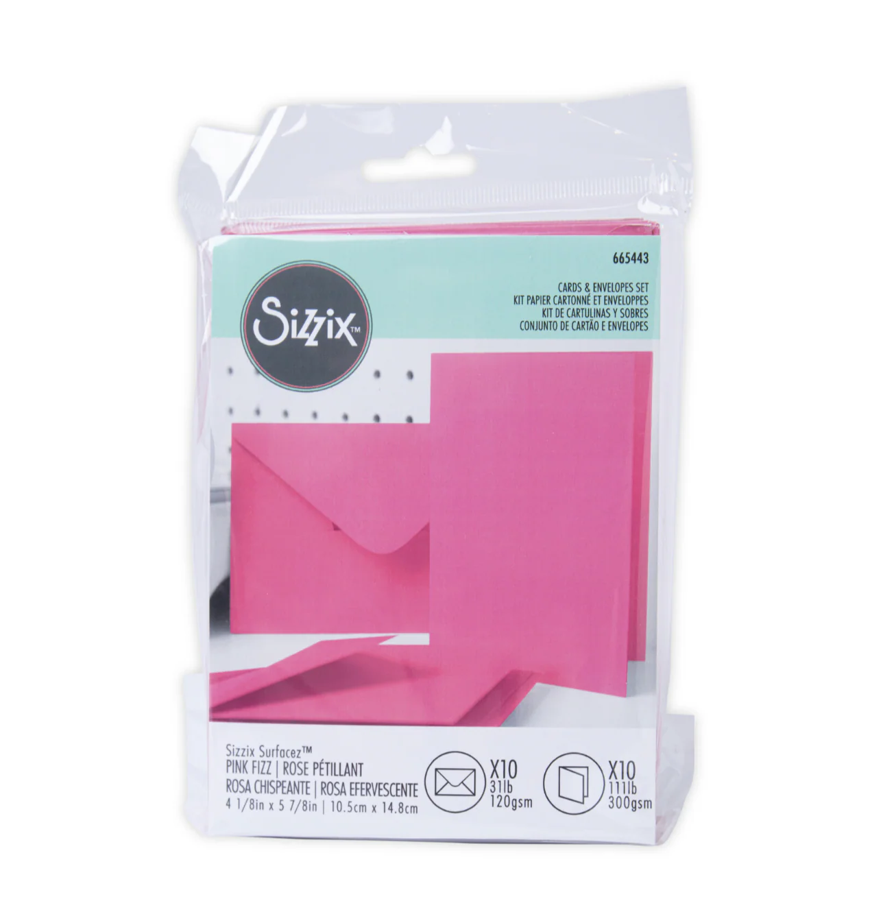 Sizzix Card & Envelope Set A6 Pink Fizz (10&10pcs)