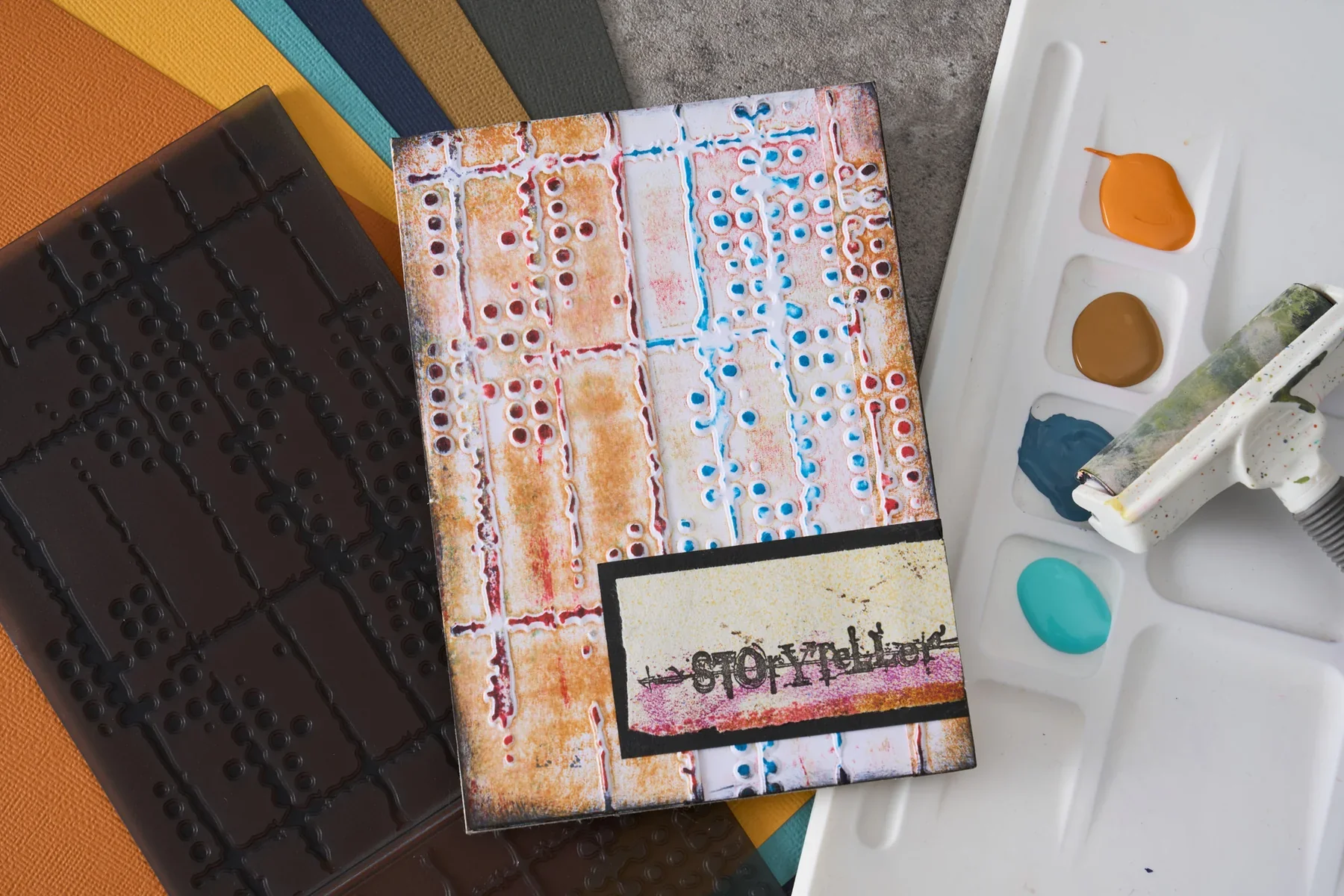 Sizzix Multi-Level Embossing Folder - Dot Matrix by Seth Apter - Image 3