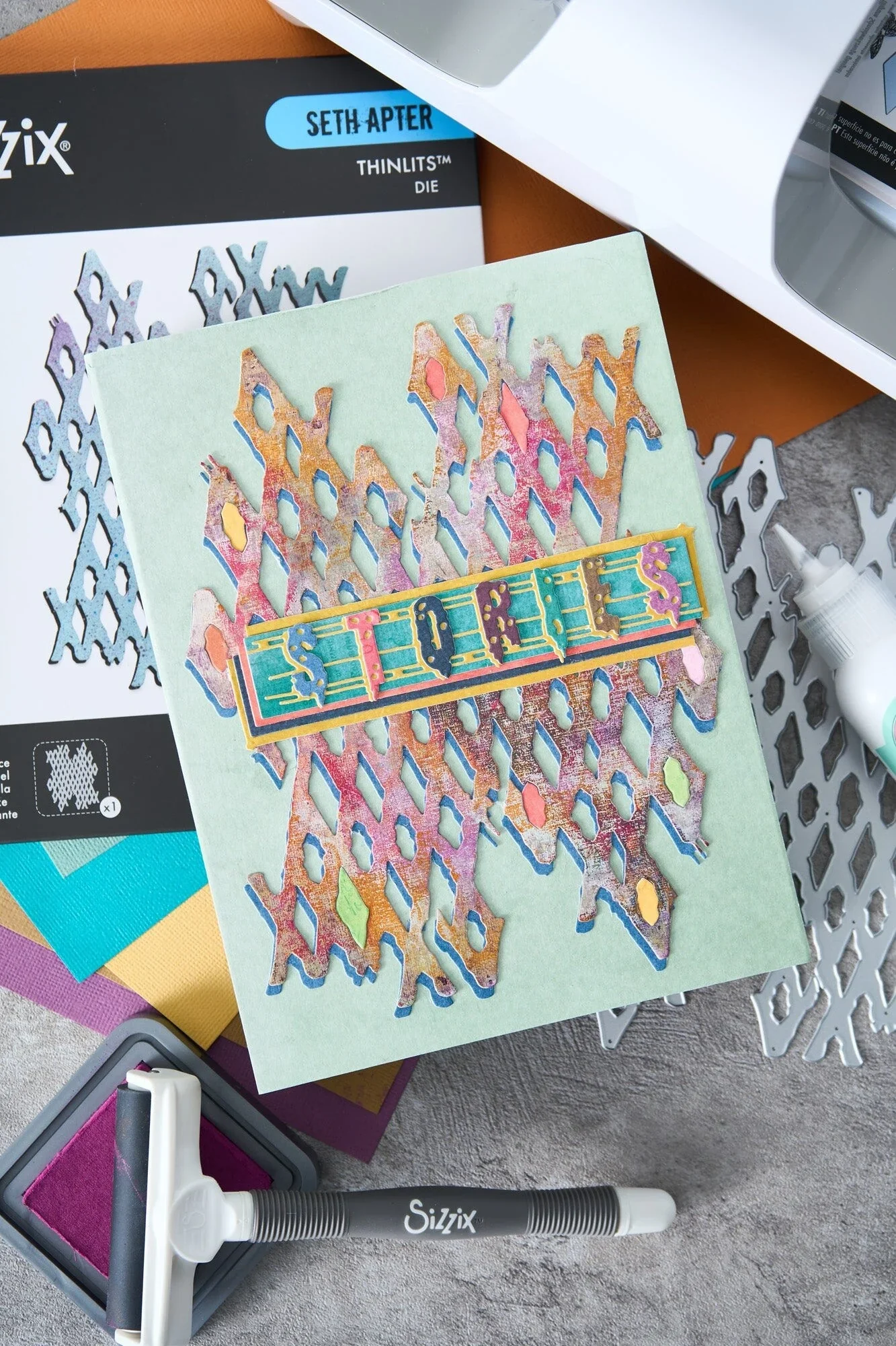 Sizzix Thinlits Dies & Multi-Level Embossing Folder by Seth Apter Bundle - Image 9