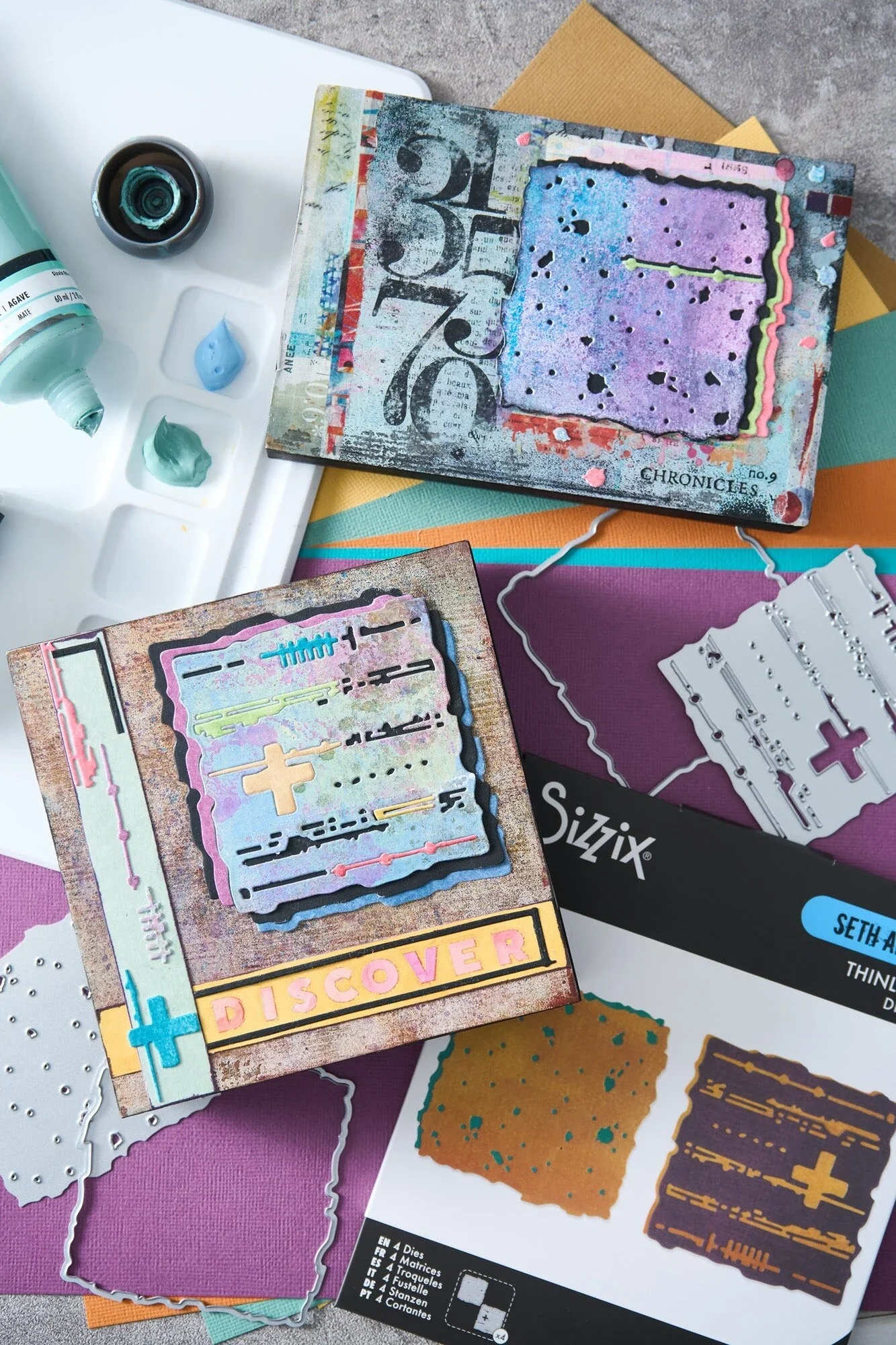 Sizzix Thinlits Die by Seth Apter Paper Cutz #1 (4pcs) - Image 2