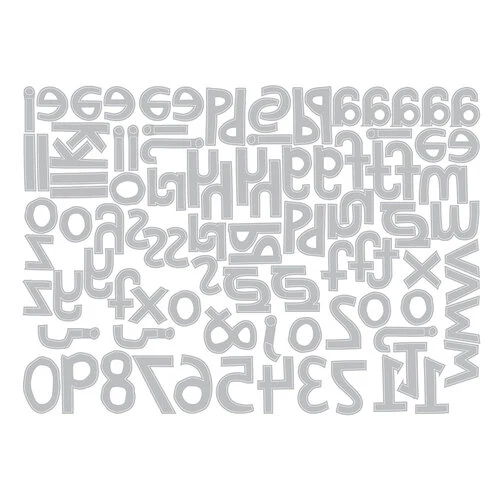 Sizzix Thinlits Die Set 102PK - Alphanumeric Cutout Lower by Tim Holtz - Image 7