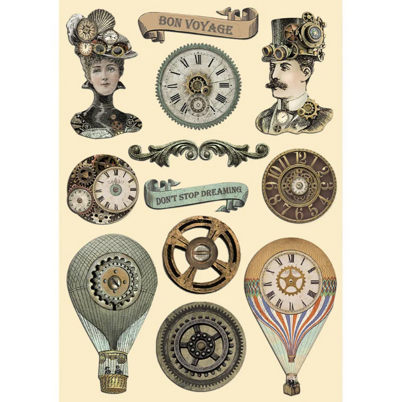 Stamperia A5 Coloured Shape Voyages Fantastiques