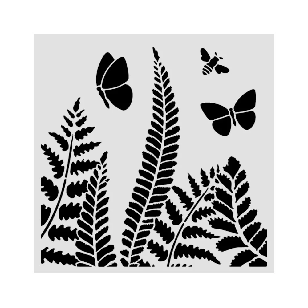 Stamperia Daisy Art Thick Stencil 18x18cm Fern - Image 2
