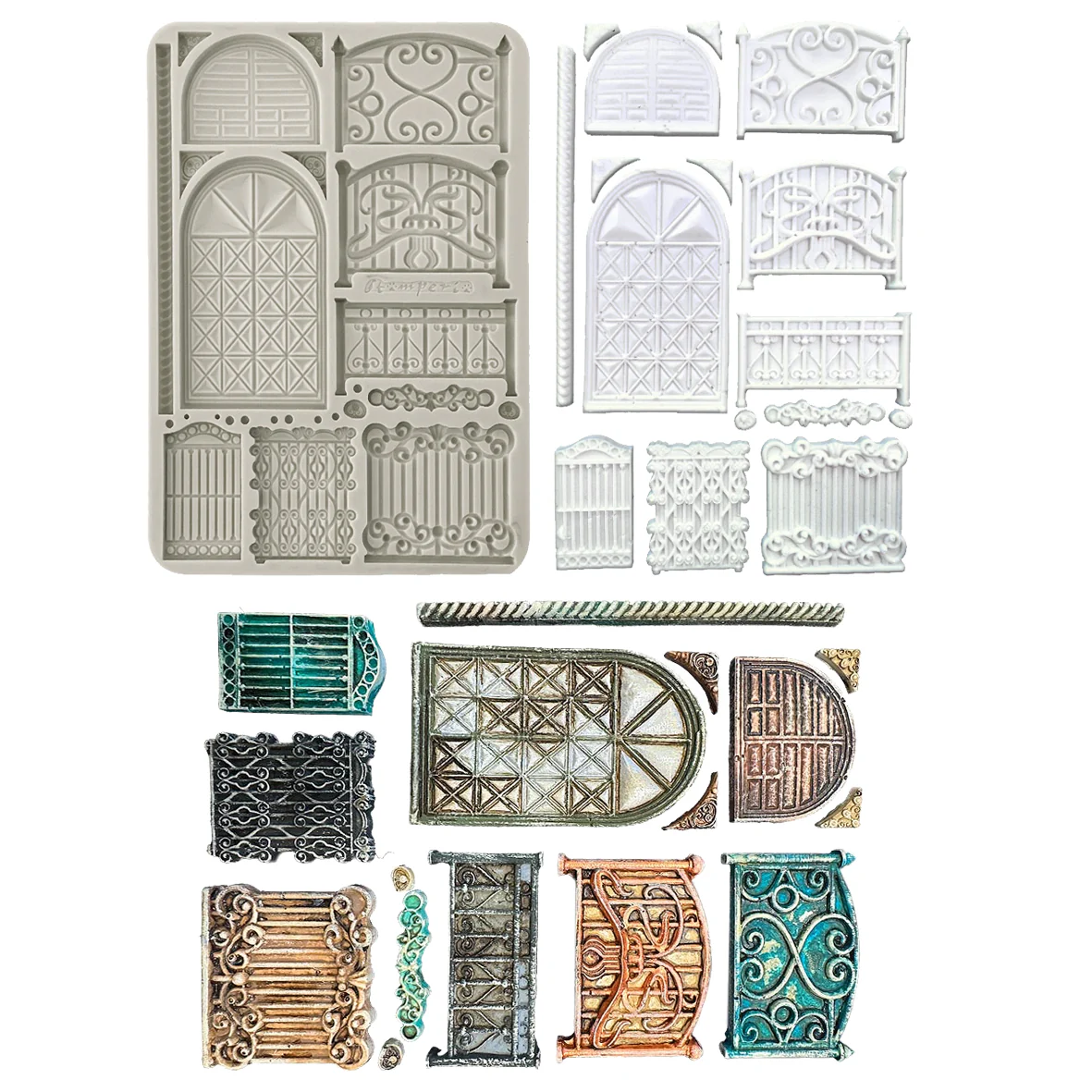 Stamperia Fence and Door A5 Silicon Mould