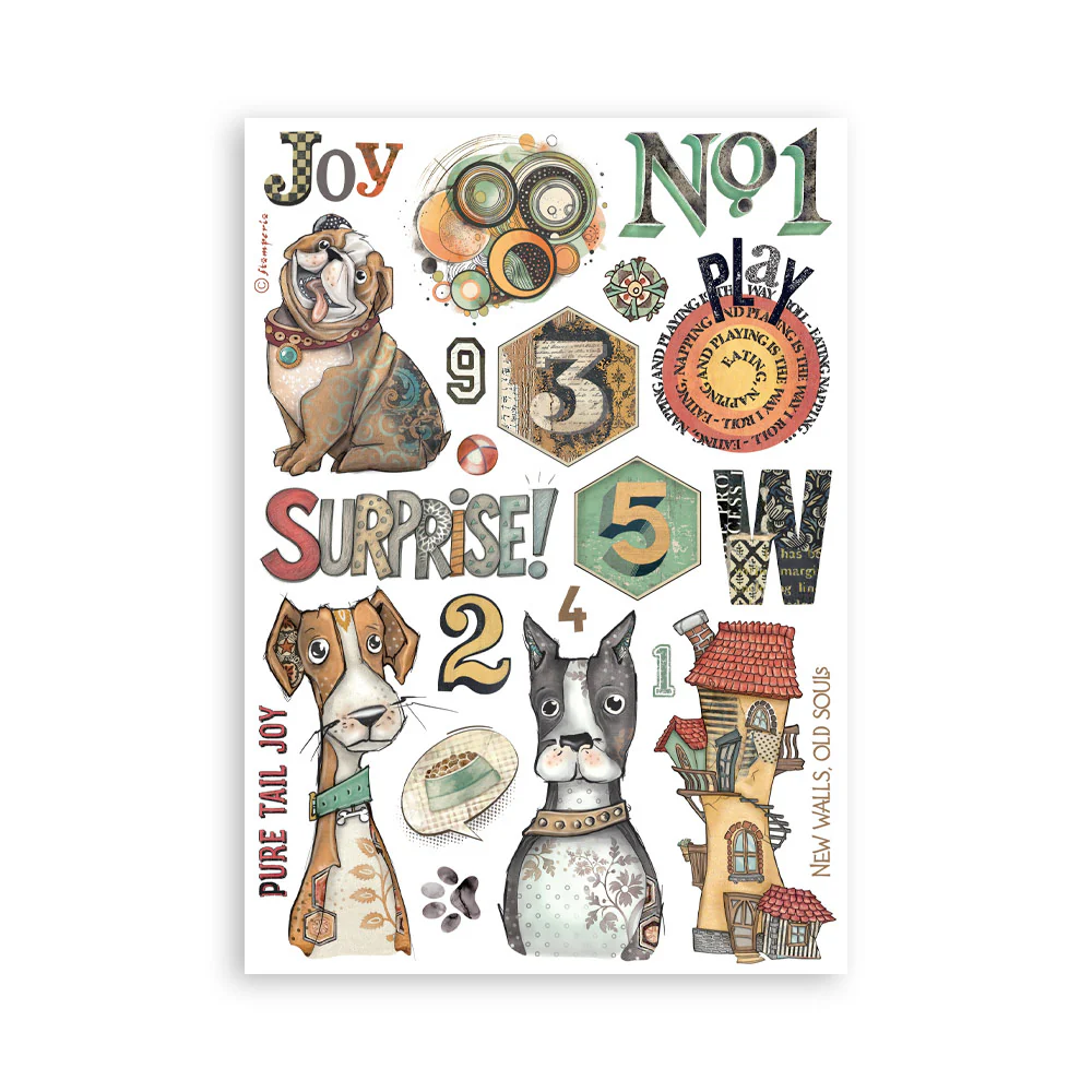 Stamperia Furry Friends A5 Washi Pad (8pcs) - Image 10