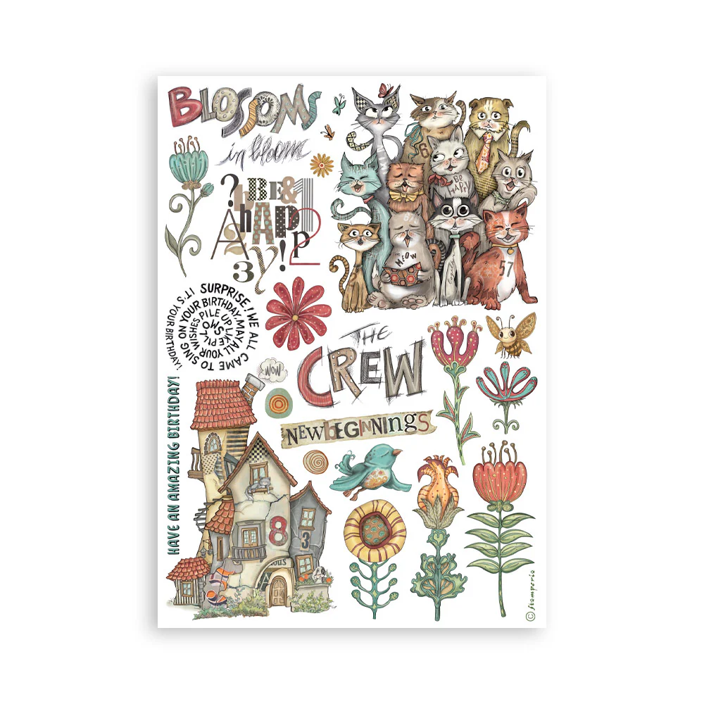 Stamperia Furry Friends A5 Washi Pad (8pcs) - Image 6