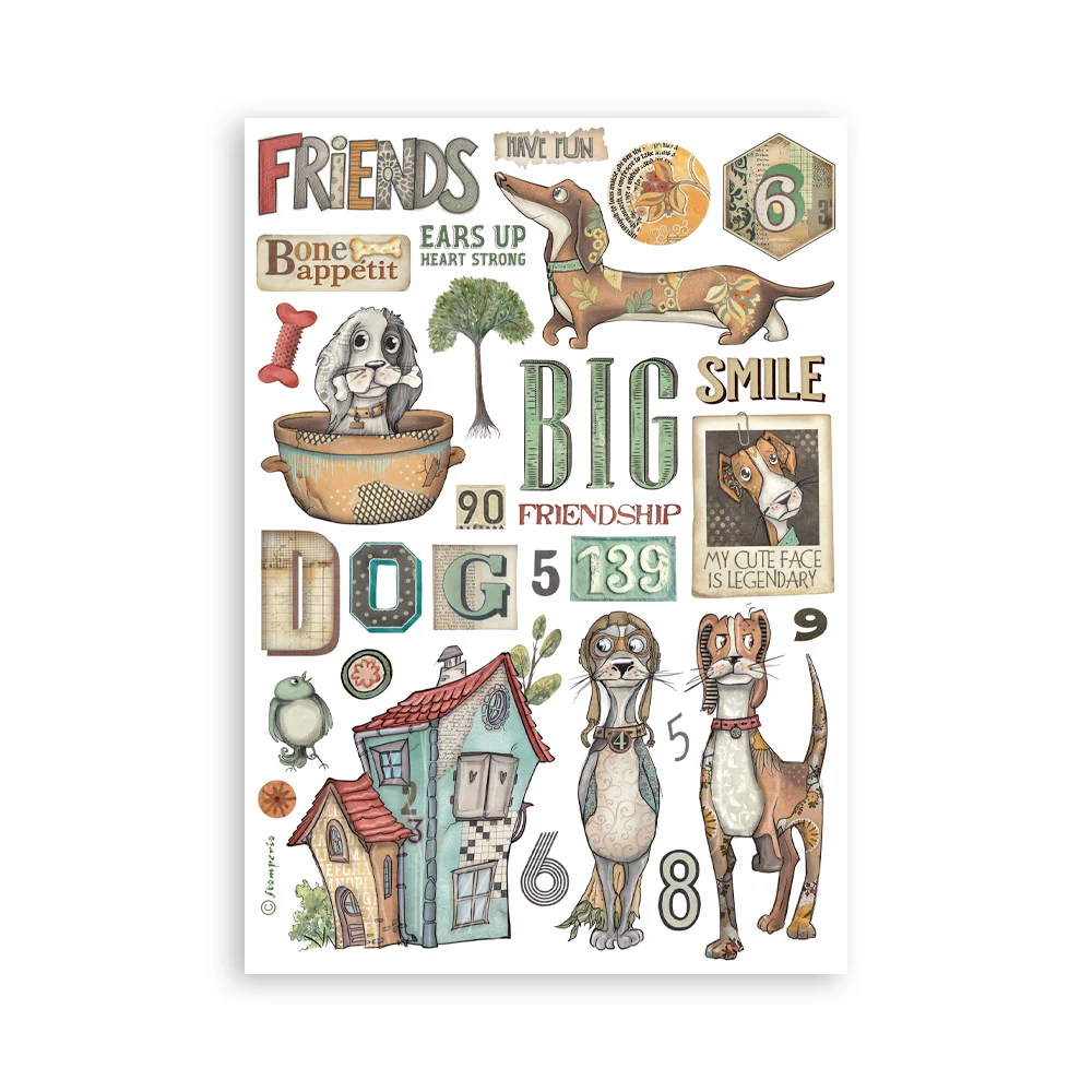Stamperia Furry Friends A5 Washi Pad (8pcs) - Image 8