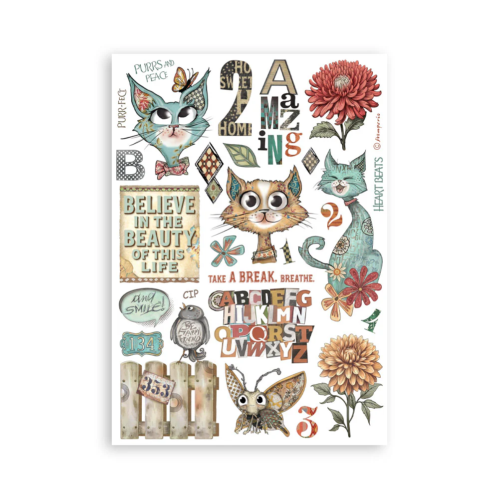 Stamperia Furry Friends A5 Washi Pad (8pcs) - Image 9
