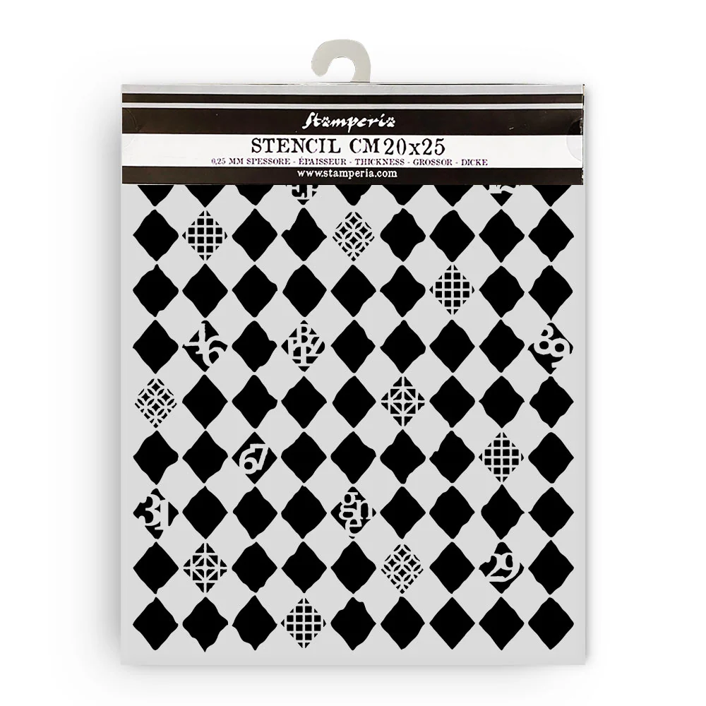 Stamperia Furry Friends Thick Stencil 20x25cm Rhombus Pattern