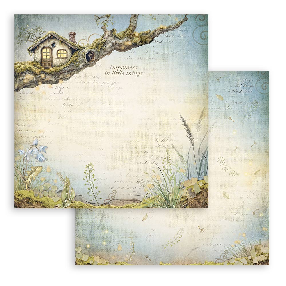 Stamperia Hidden Grove 12x12 Inch Paper Sheets Treehouse (1pc)