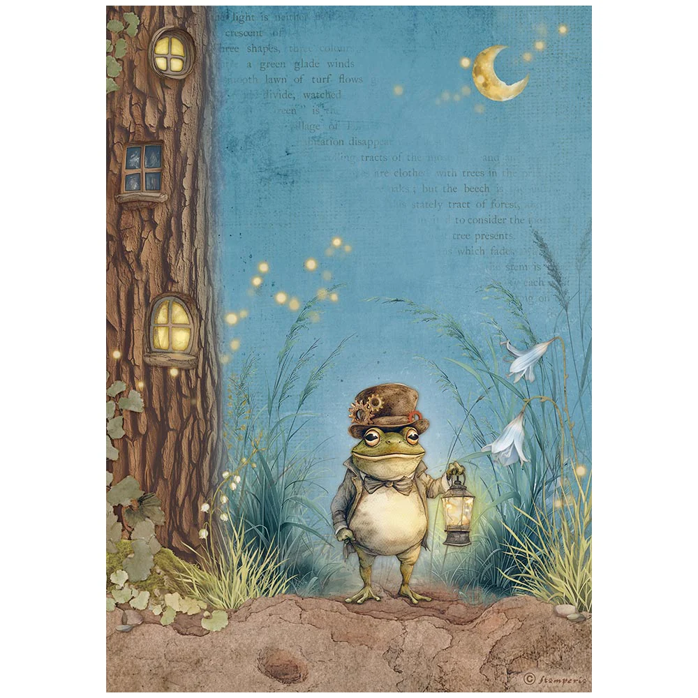 Stamperia Hidden Grove A4 Rice Paper Mr Frog (1pc)