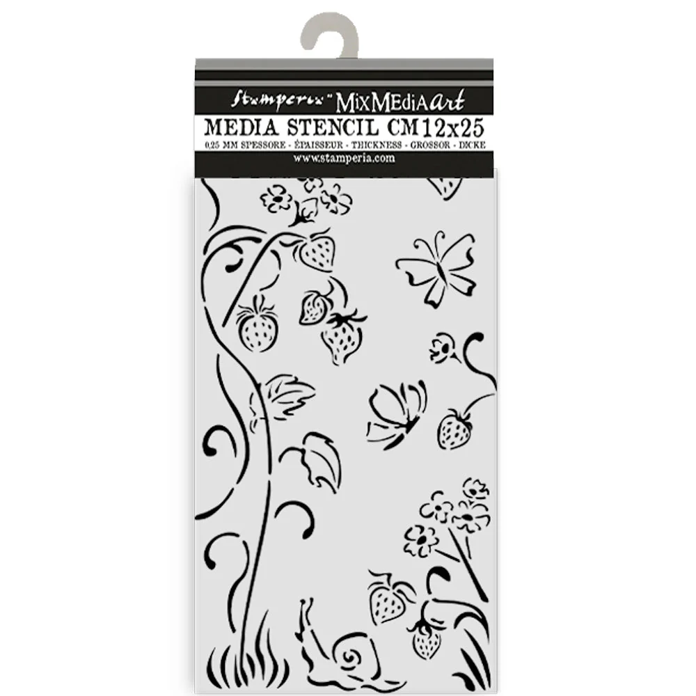 Stamperia Hidden Grove Thick Stencil 12x25cm Strawberries