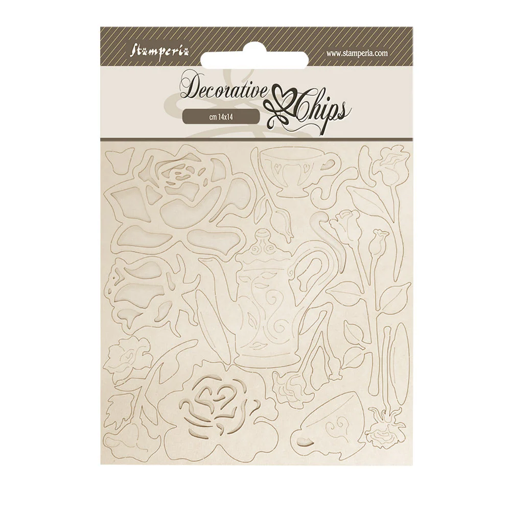 Stamperia House of Roses Decorative Chips Roses