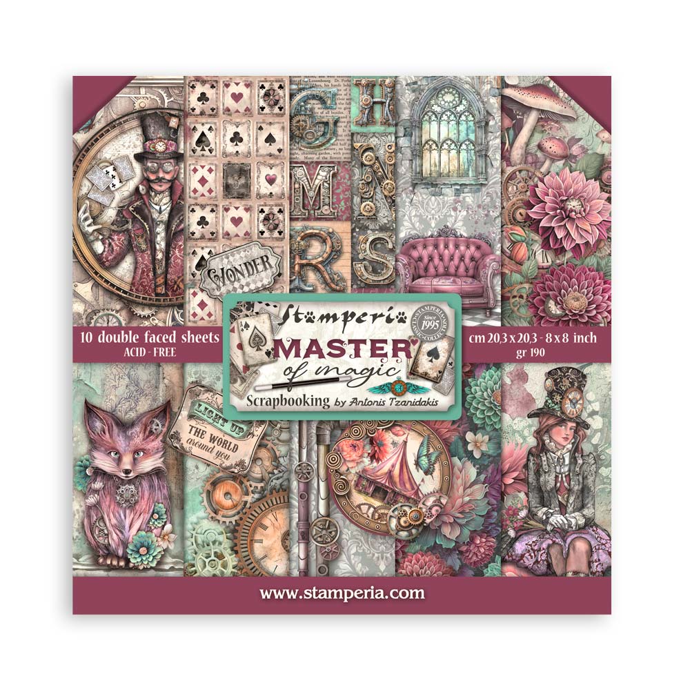 Stamperia Master of Magic 8x8 Inch Paper Pack