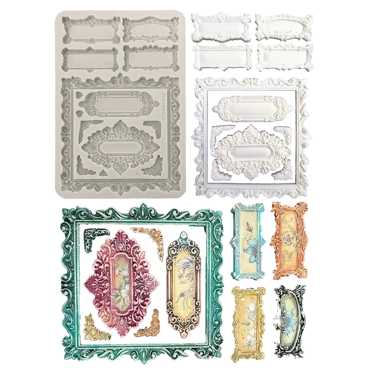 Stamperia Master of Magic A5 Silicon Mould Gothic Label