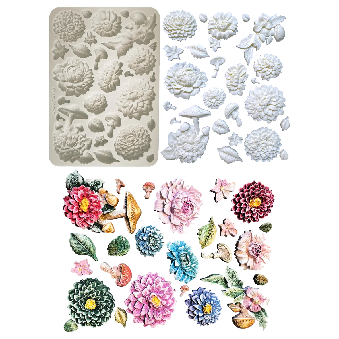 Stamperia Master of Magic A5 Silicon Mould Peony