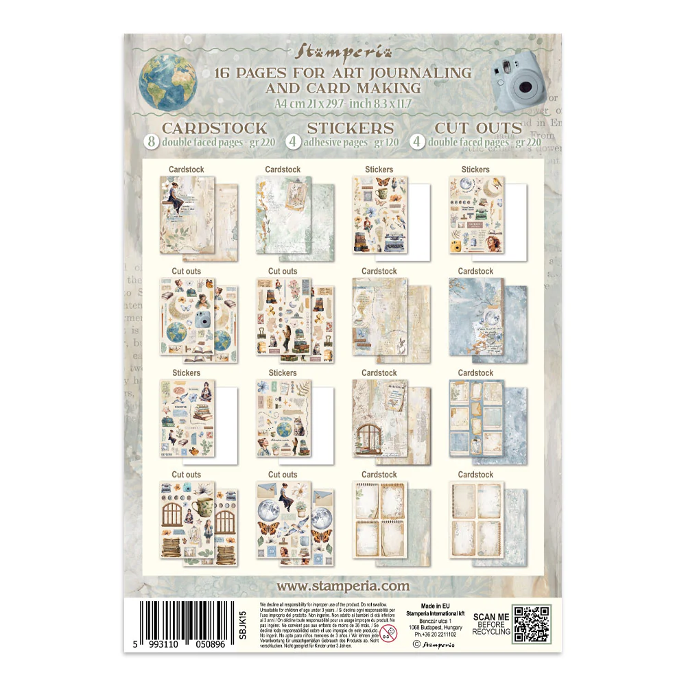 Stamperia Secret Diary Junk Journal Stickers, Backgrounds, Cut-Outs - Image 2