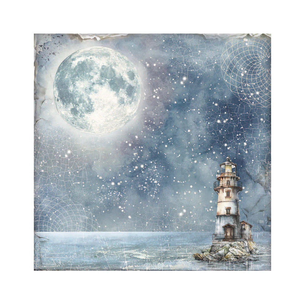 Stamperia Silent Sea 12x12 Inch Fabric Sheet (4pcs) - Image 3