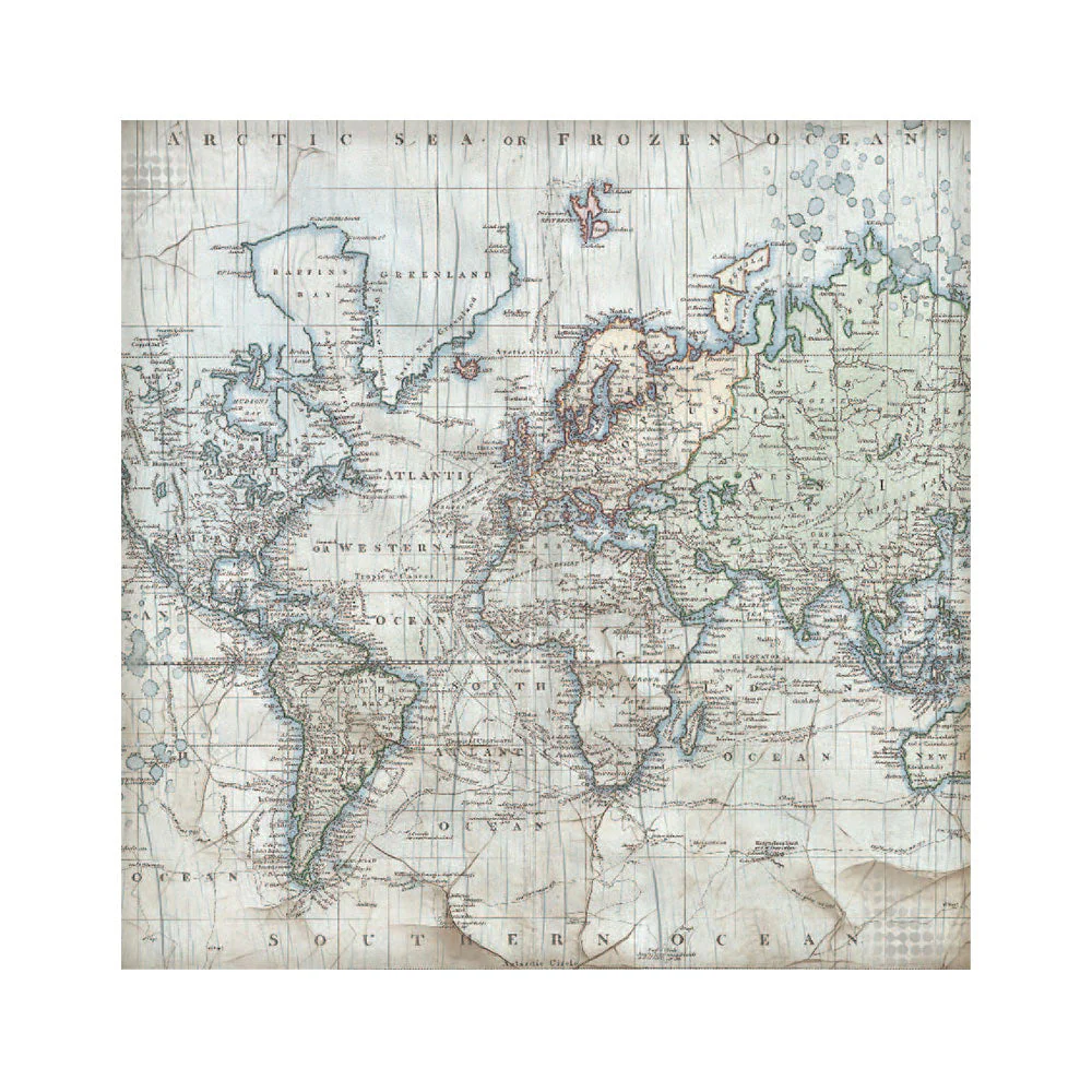 Stamperia Silent Sea 12x12 Inch Fabric Sheet (4pcs) - Image 6