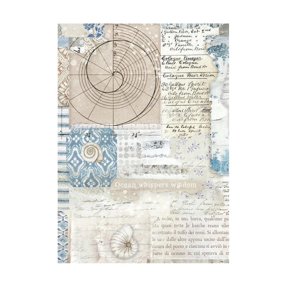 Stamperia Silent Sea A6 Rice Paper Backgrounds (8pcs) - Image 7