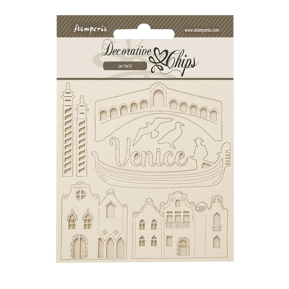 Stamperia Venice City of Art Decorative Chips Elements