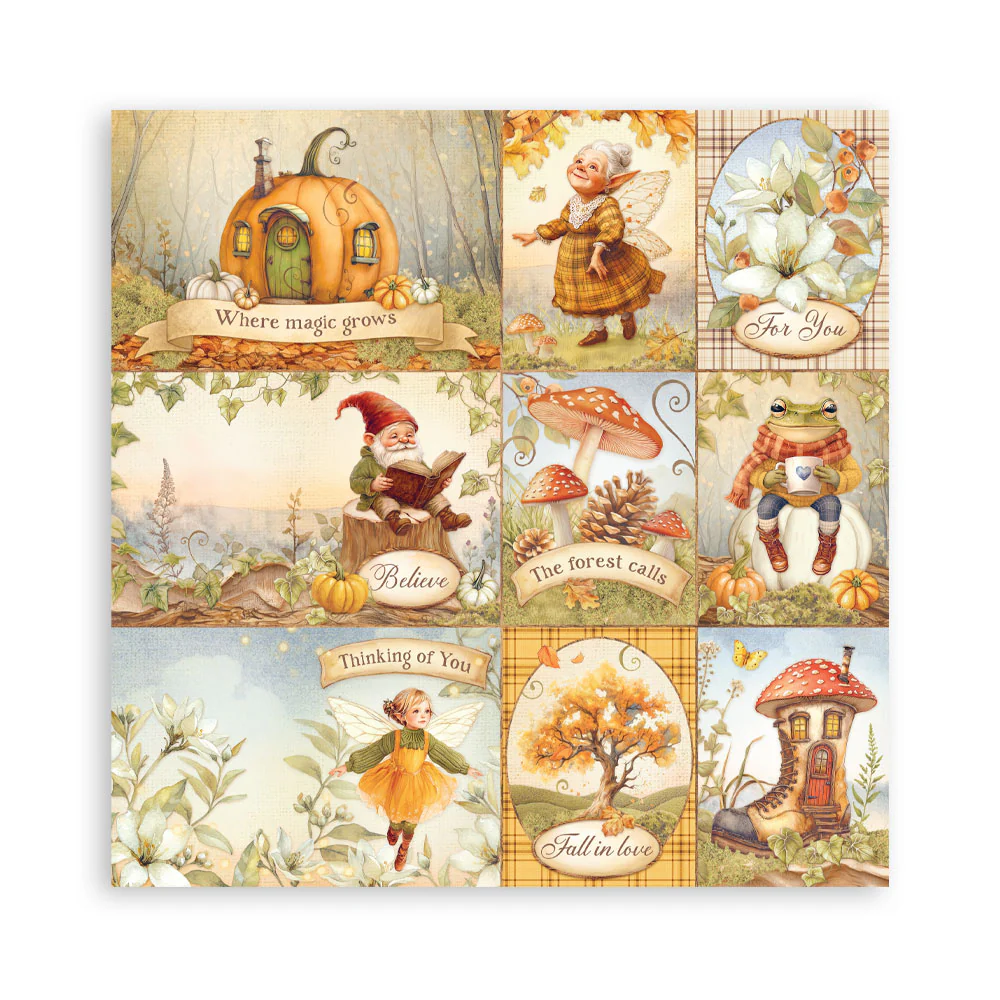 Stamperia Whispering Woods 8x8 Inch Paper Pack (Single Face) - Image 5