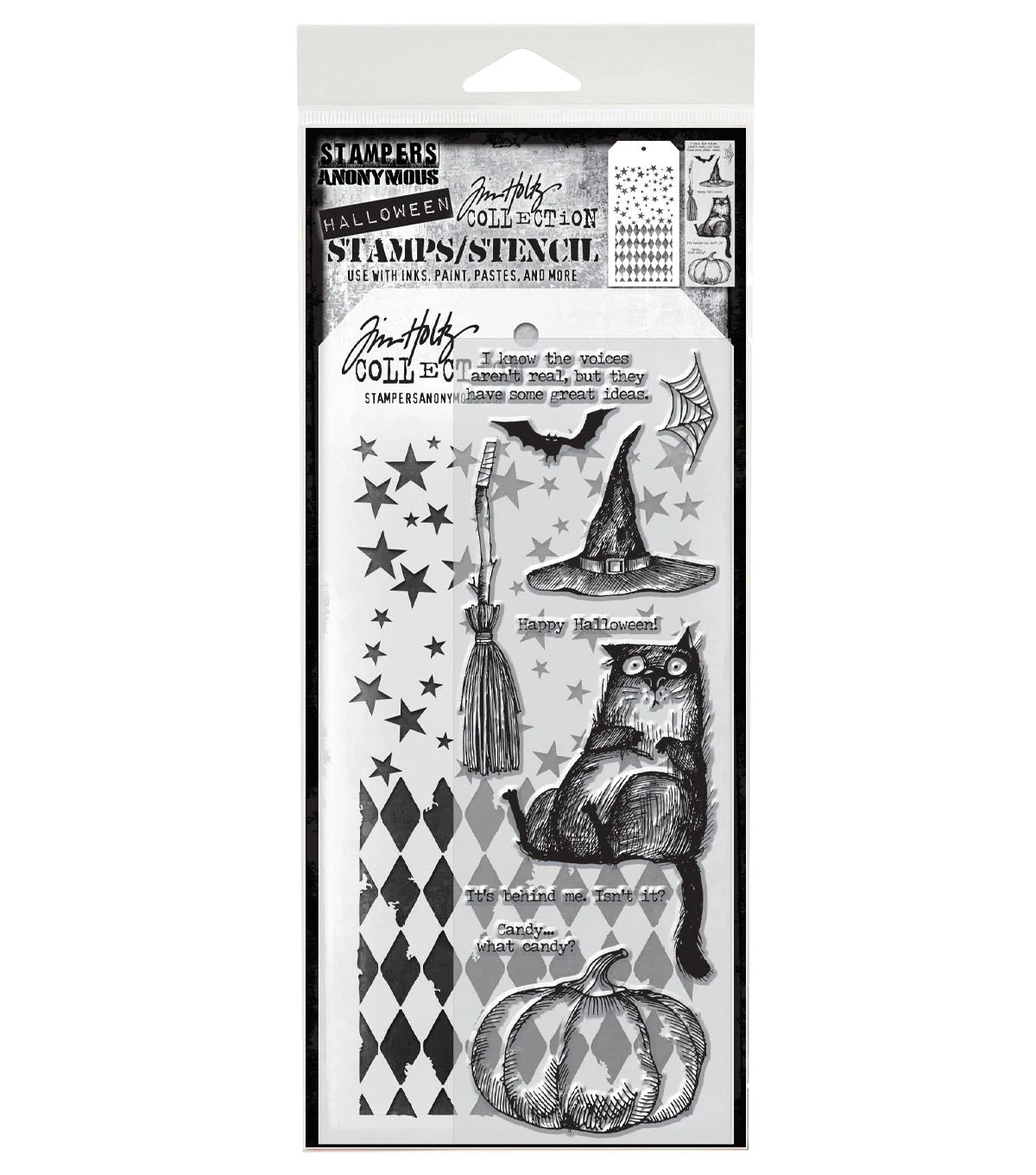 Stampers Anonymous Media #25 Tim Holtz Clear Stamp and Stencil