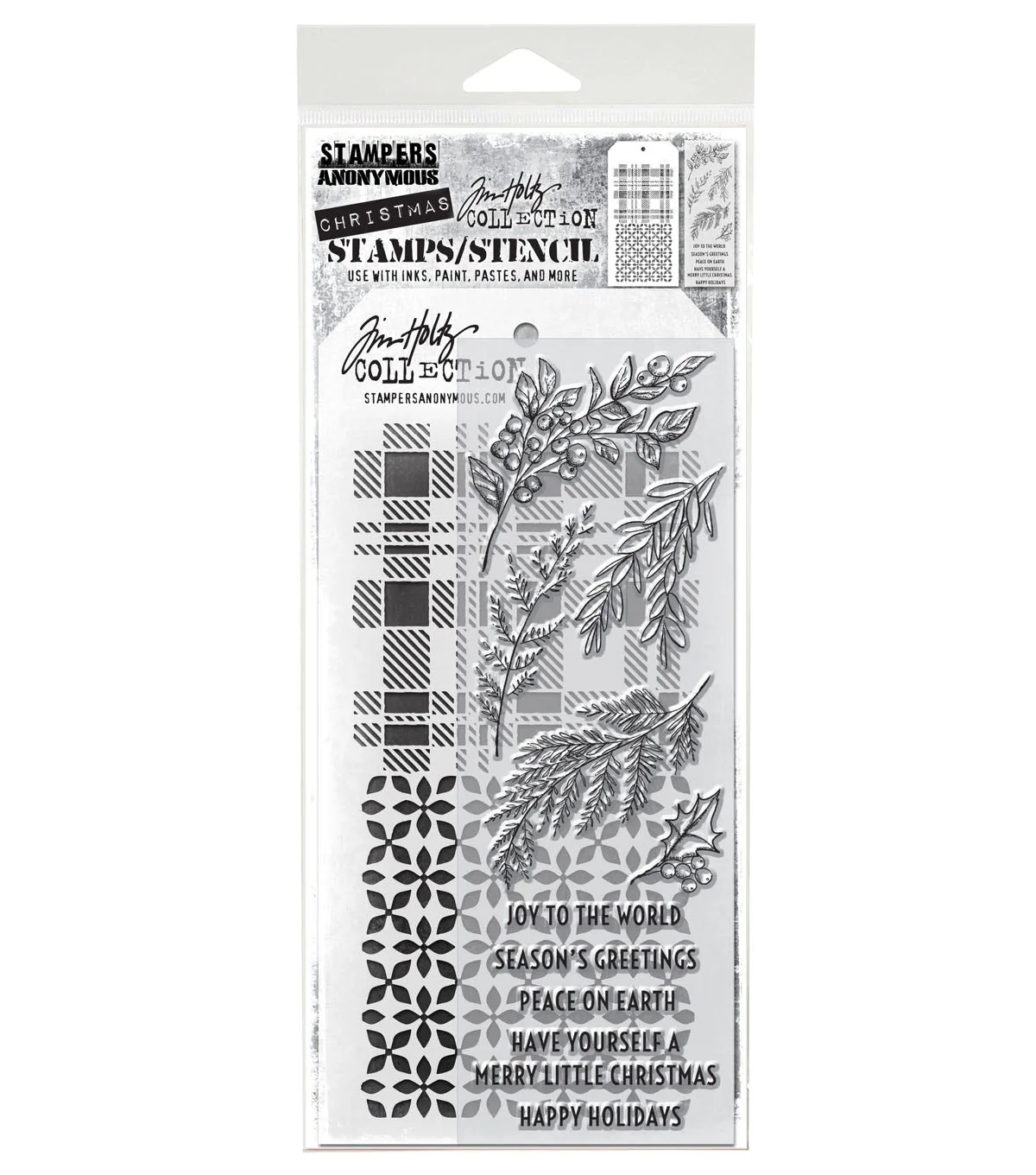 Stampers Anonymous Media #32 Tim Holtz Clear Stamp and Stencil