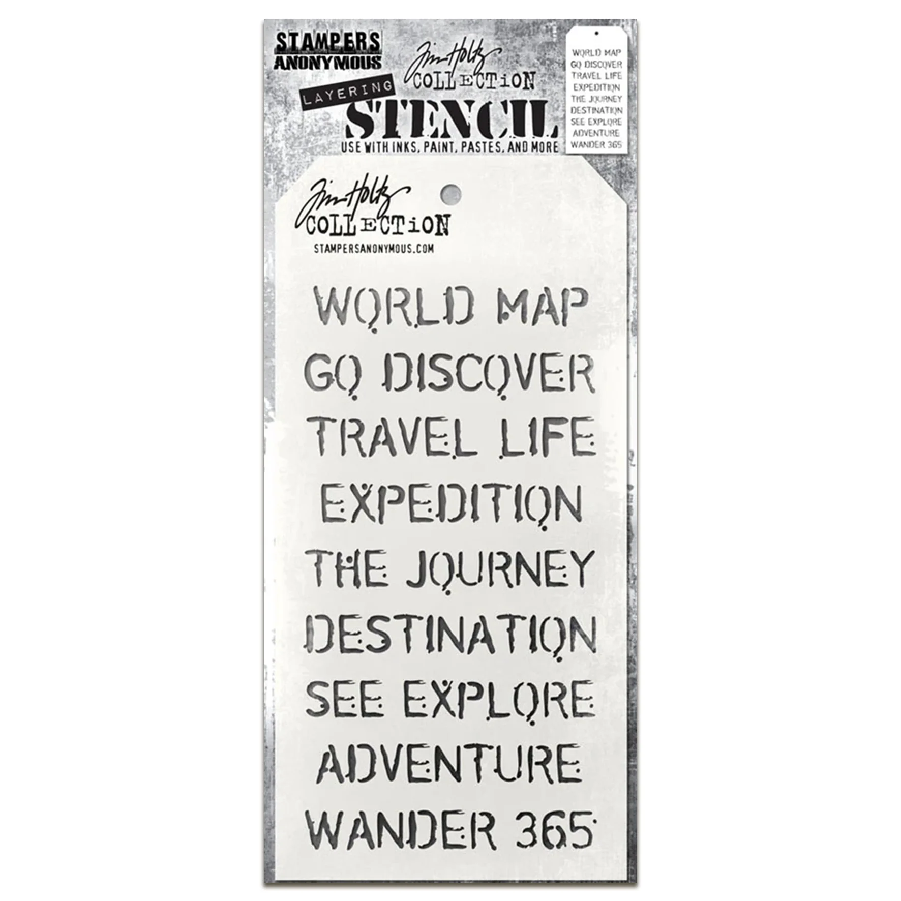 Stampers Anonymous Traveler Tim Holtz Layering Stencil