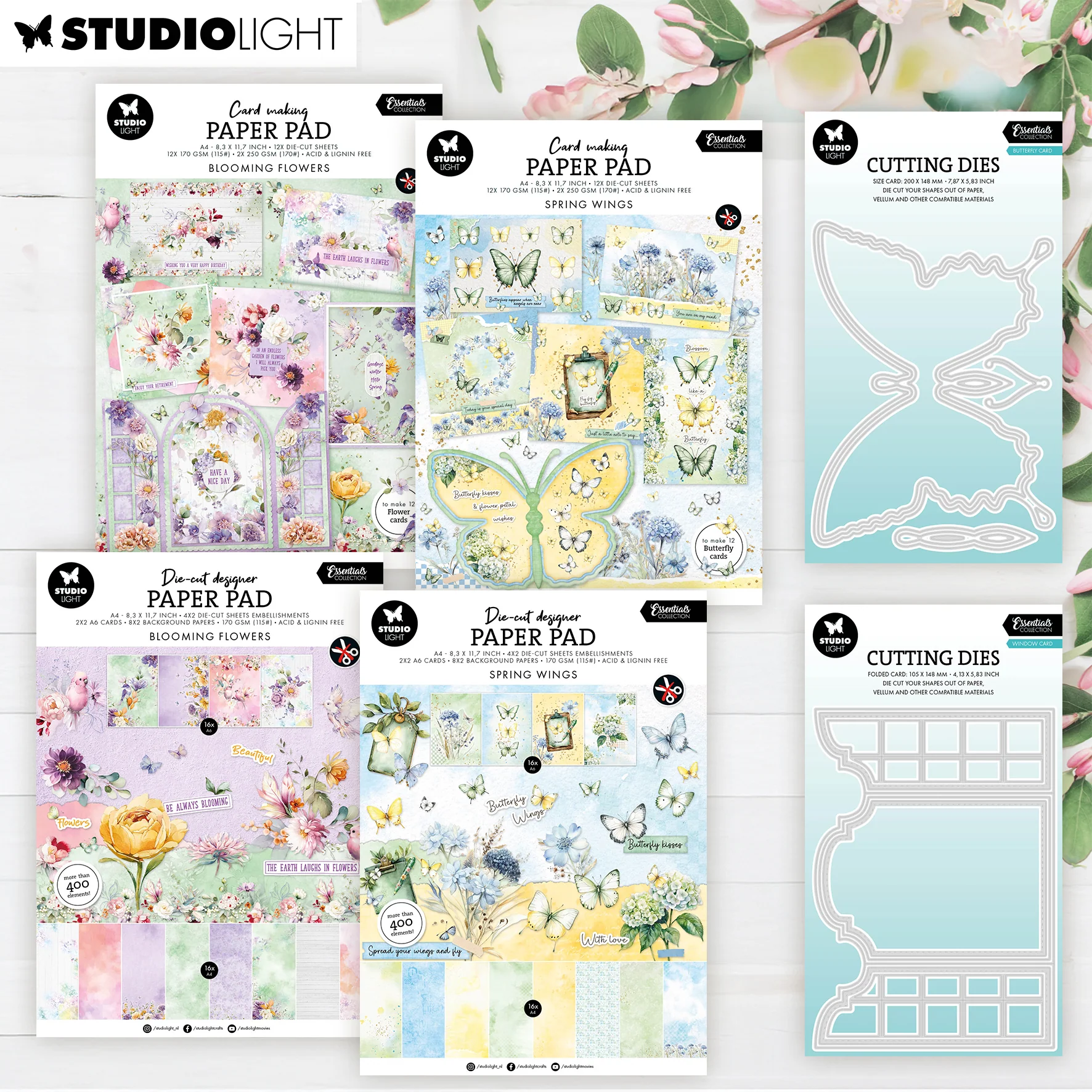 Studio Light Butterflies & Windows Essentials bundle