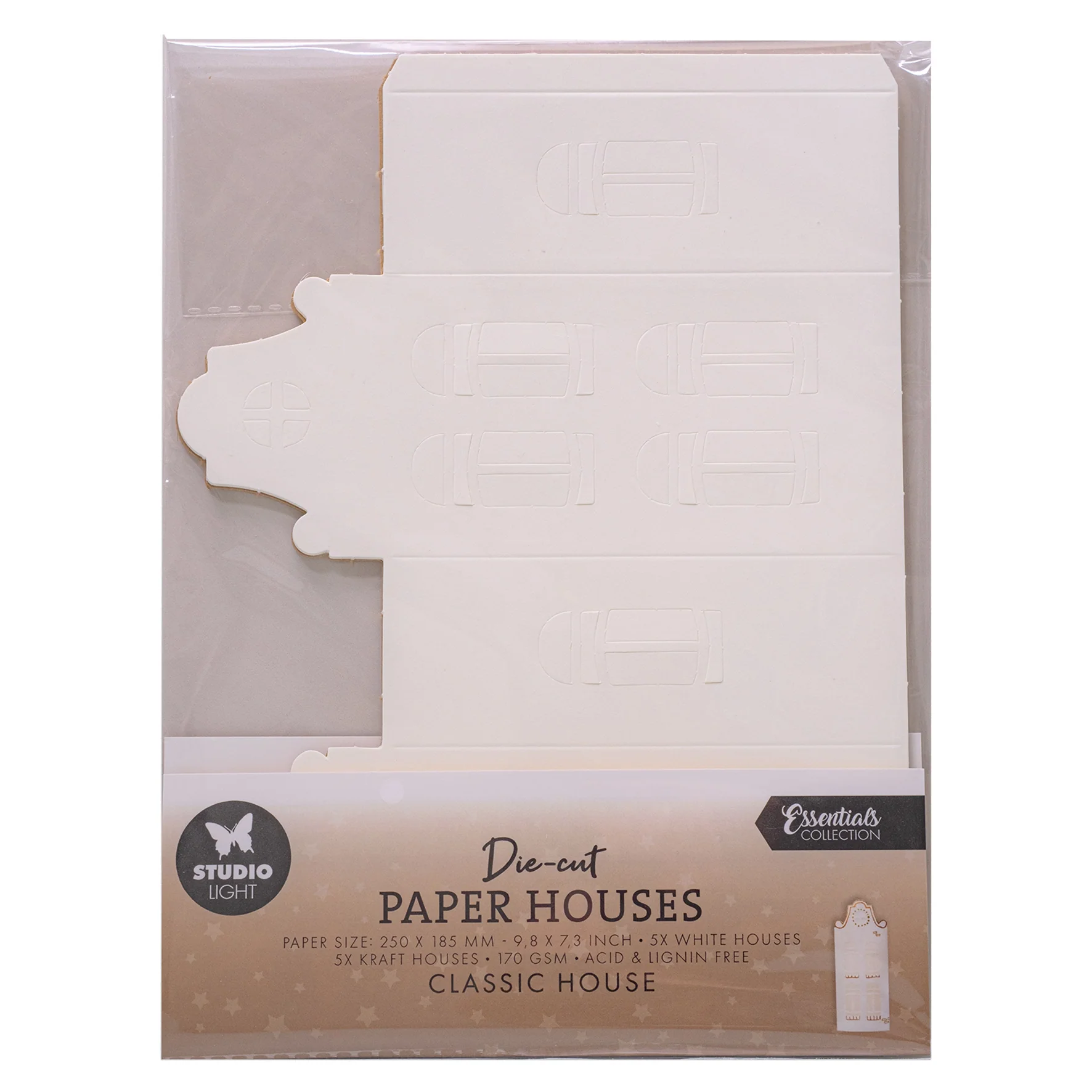 Studio Light Essentials Die-cut Paper Houses Classic House - Image 3