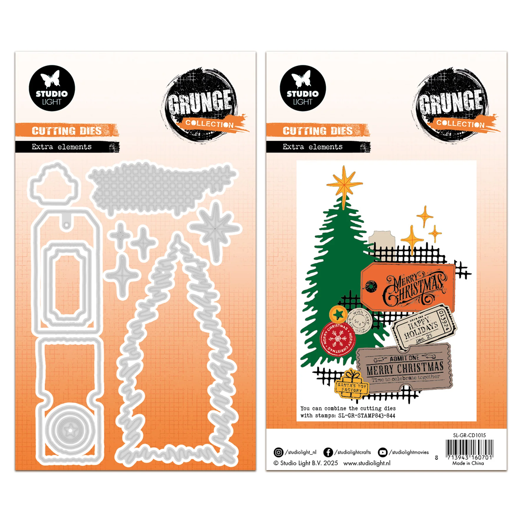 Studio Light Grunge - Cutting Die Extra Elements