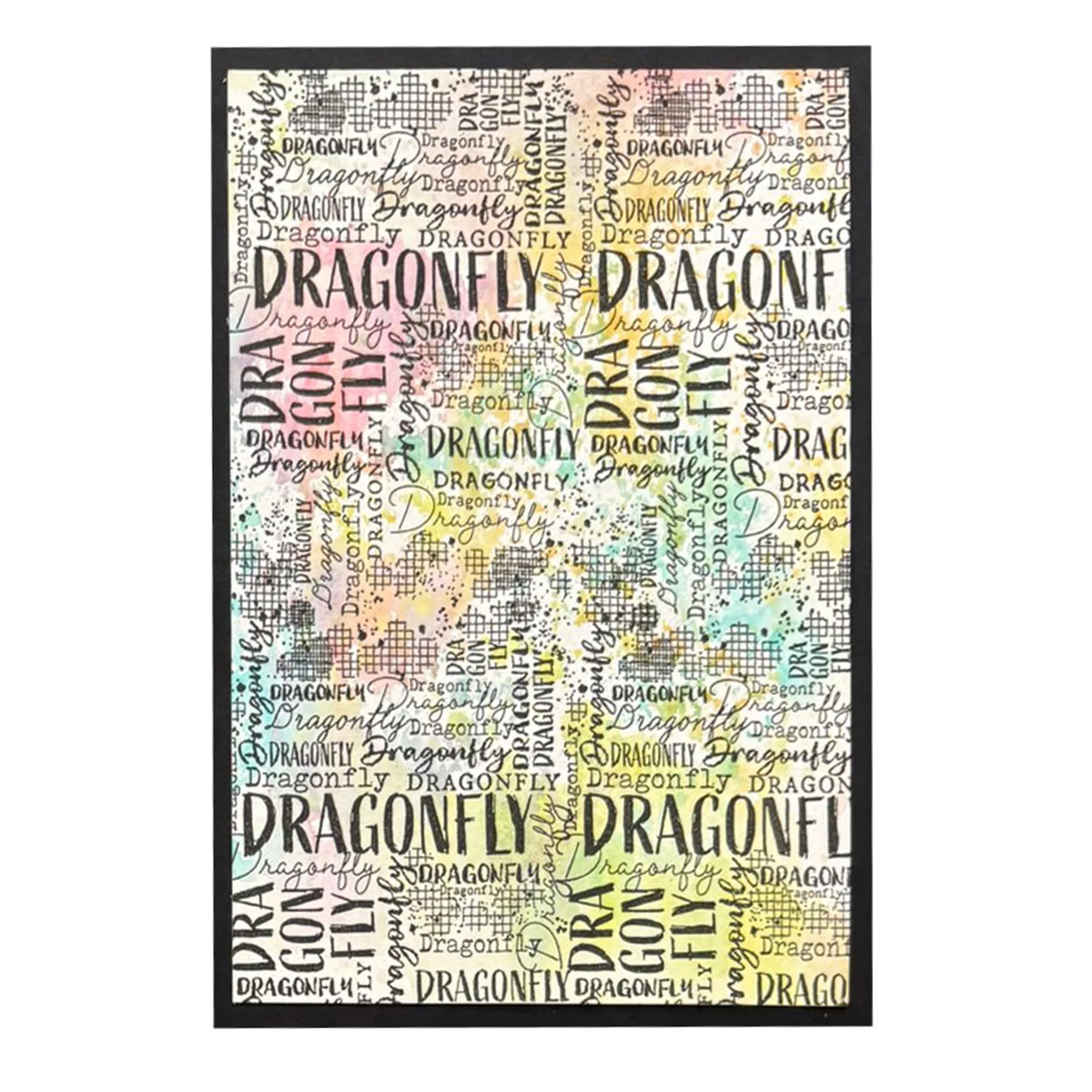 Studio Light Hazel Eaton Dragonfly Dreams - Clear Stamp Grunge Word Cloud - Image 2