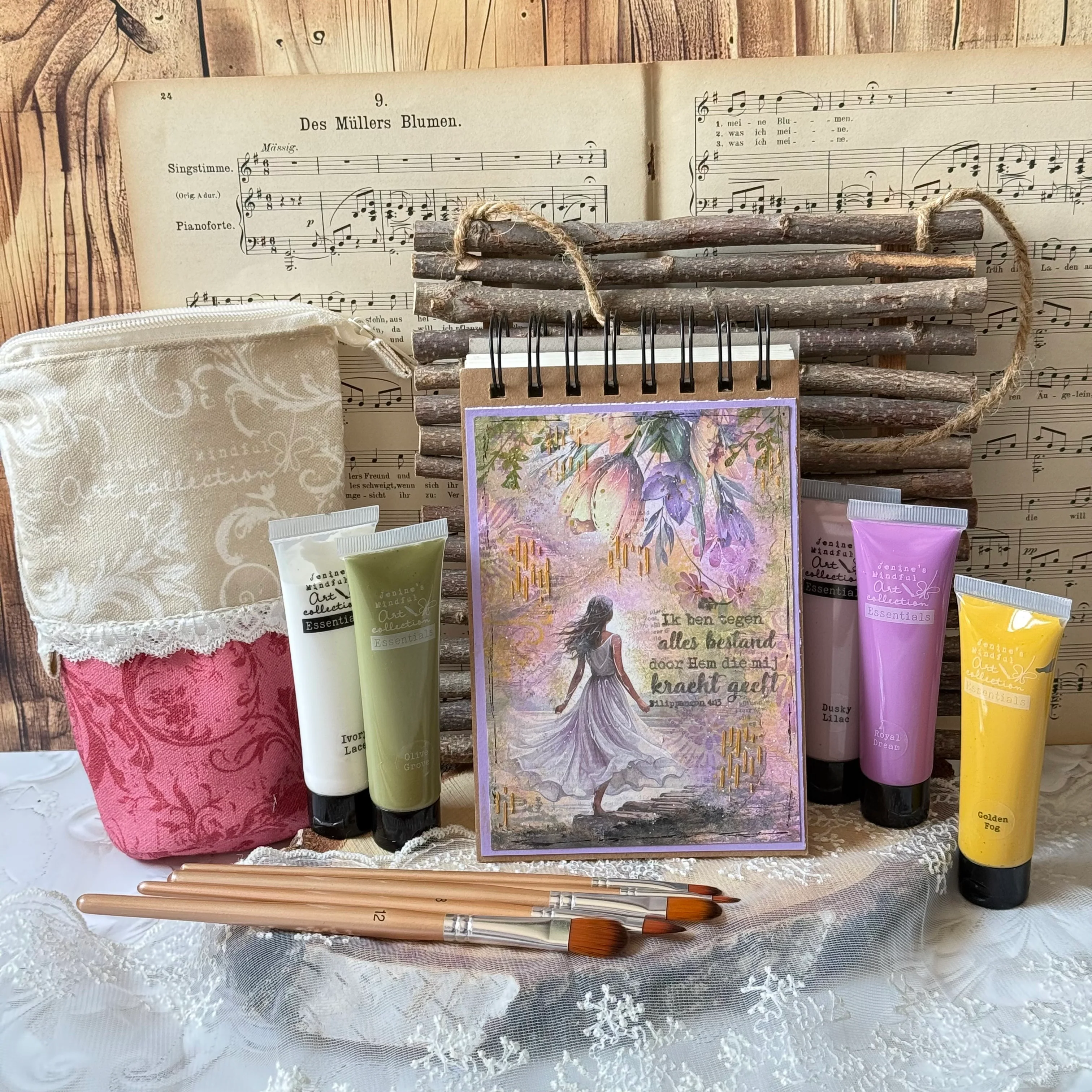Studio Light Jenine's Mindful Art Acrylic Paint Amber & Rose - Image 6