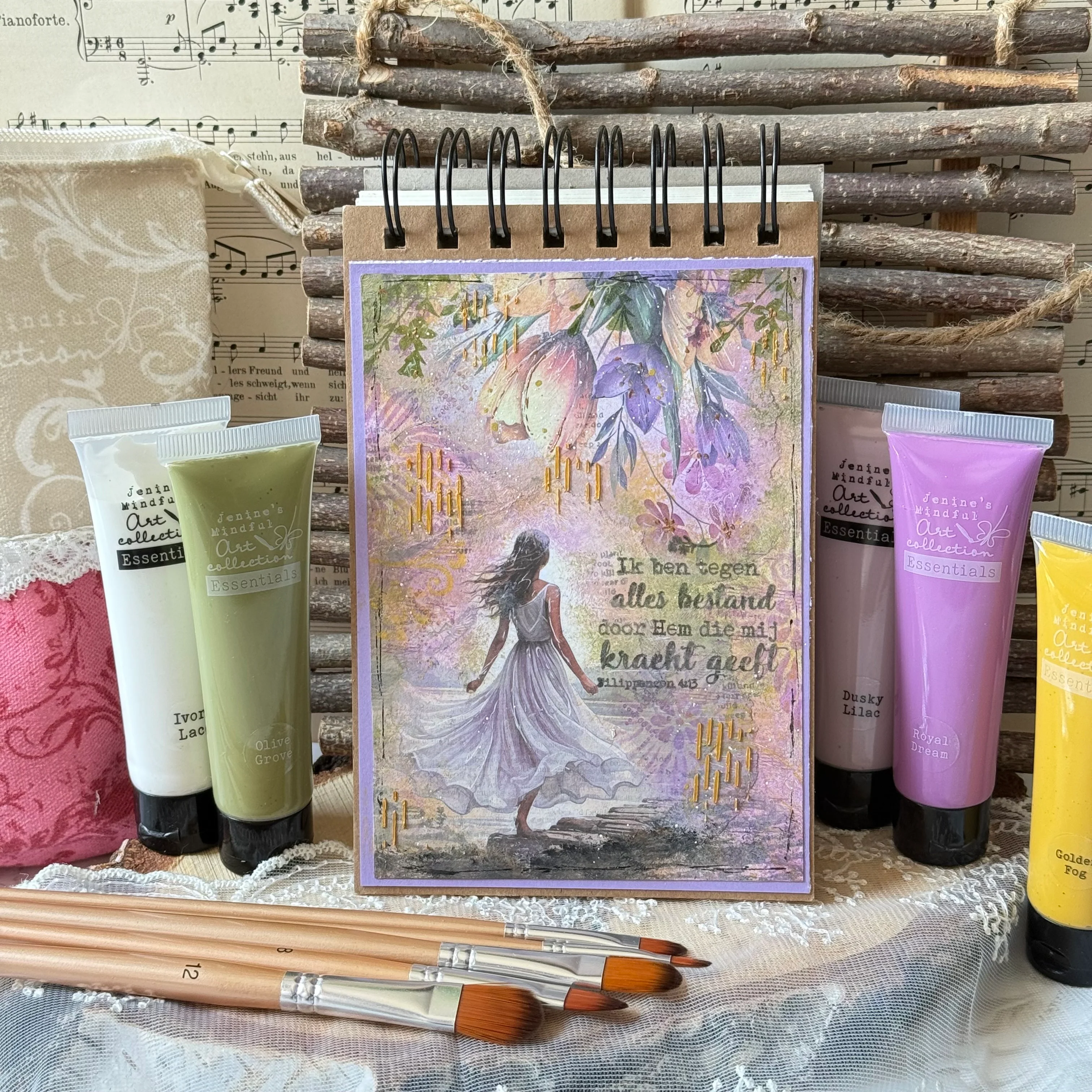 Studio Light Jenine's Mindful Art Acrylic Paint Amber & Rose - Image 3