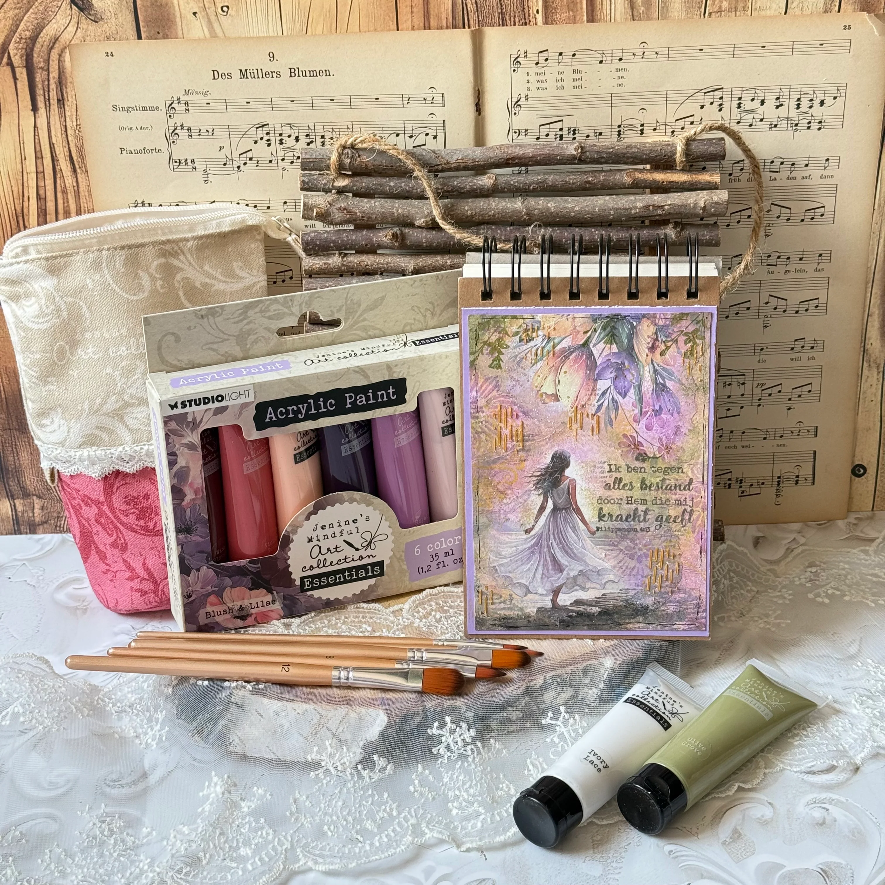 Studio Light Jenine's Mindful Art Acrylic Paint Amber & Rose - Image 5