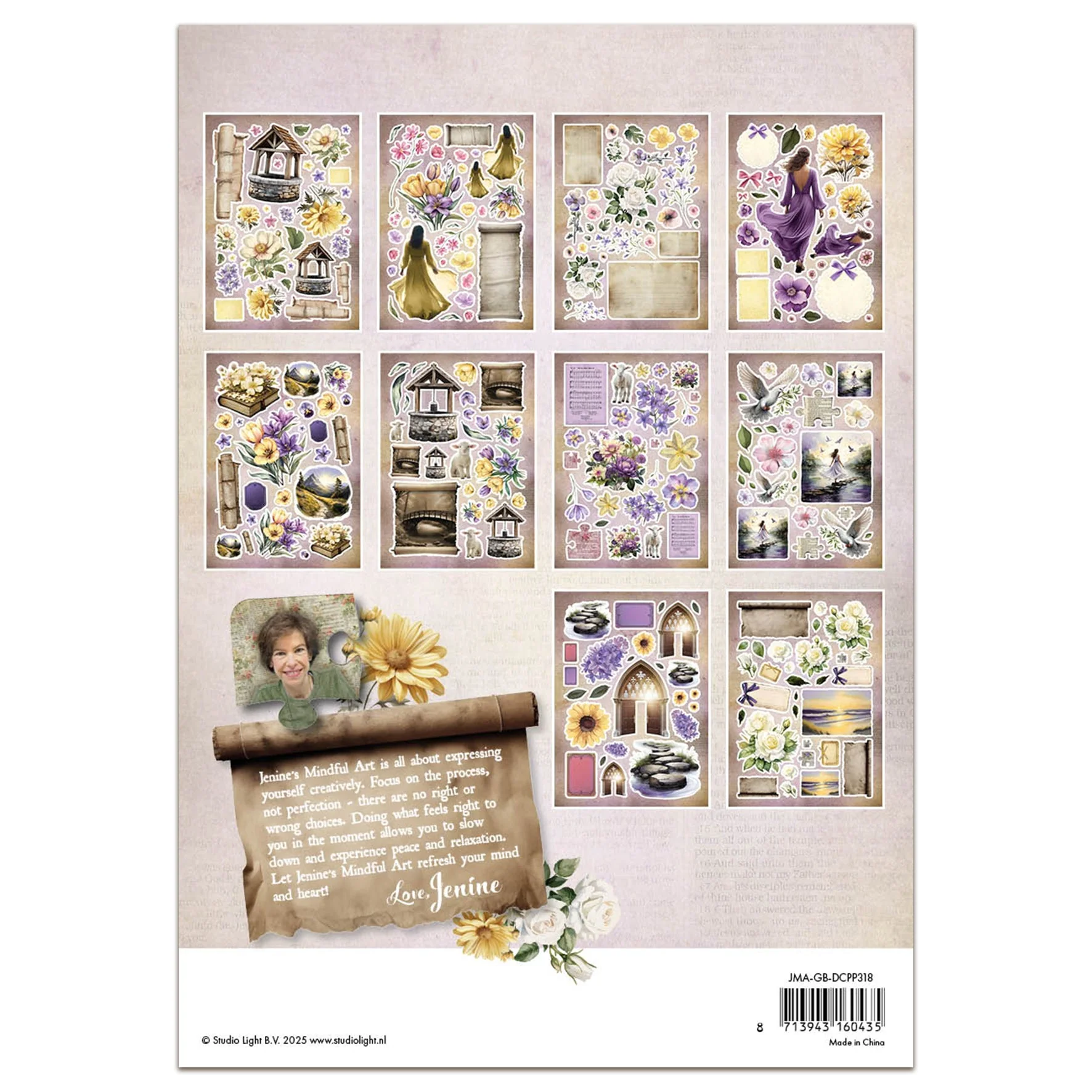 Studio Light Jenine's Mindful Art - Growing & Blooming - Die-cut Paper Pad - Paper Elements - Image 2