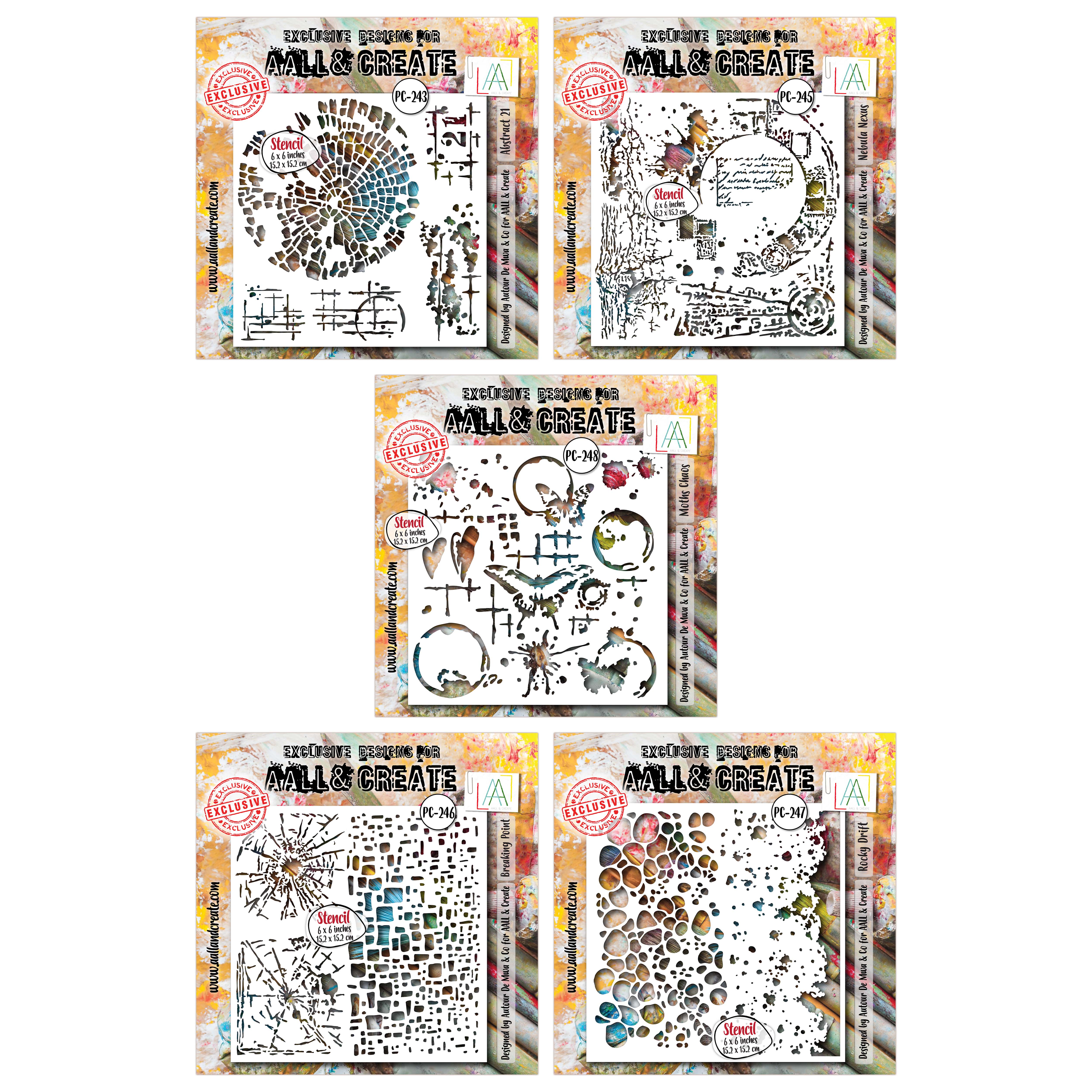 Texture Stencils Bundle - 5 Stencils