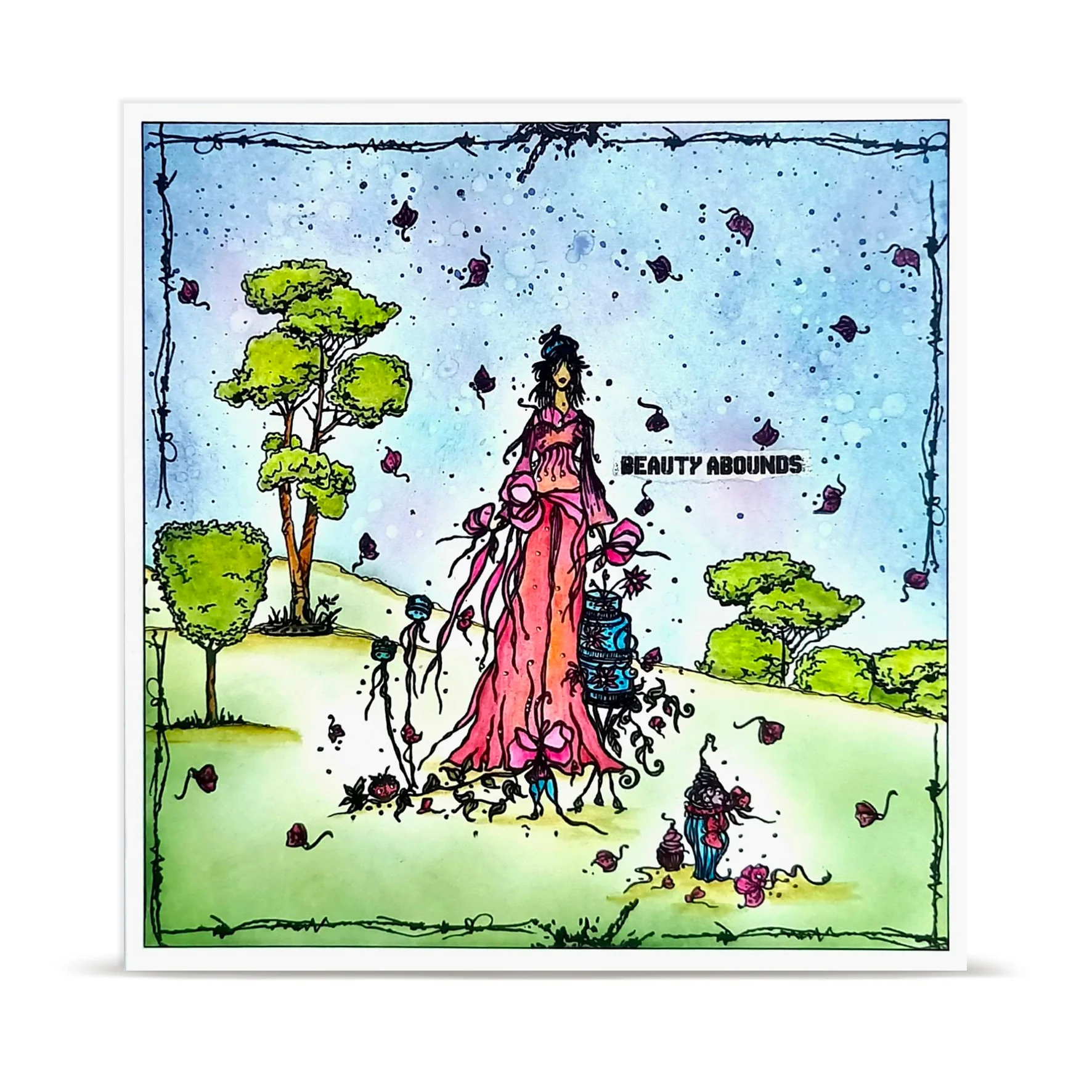TP-1474 - A5 Stamp Set - Happy Town People - Image 3